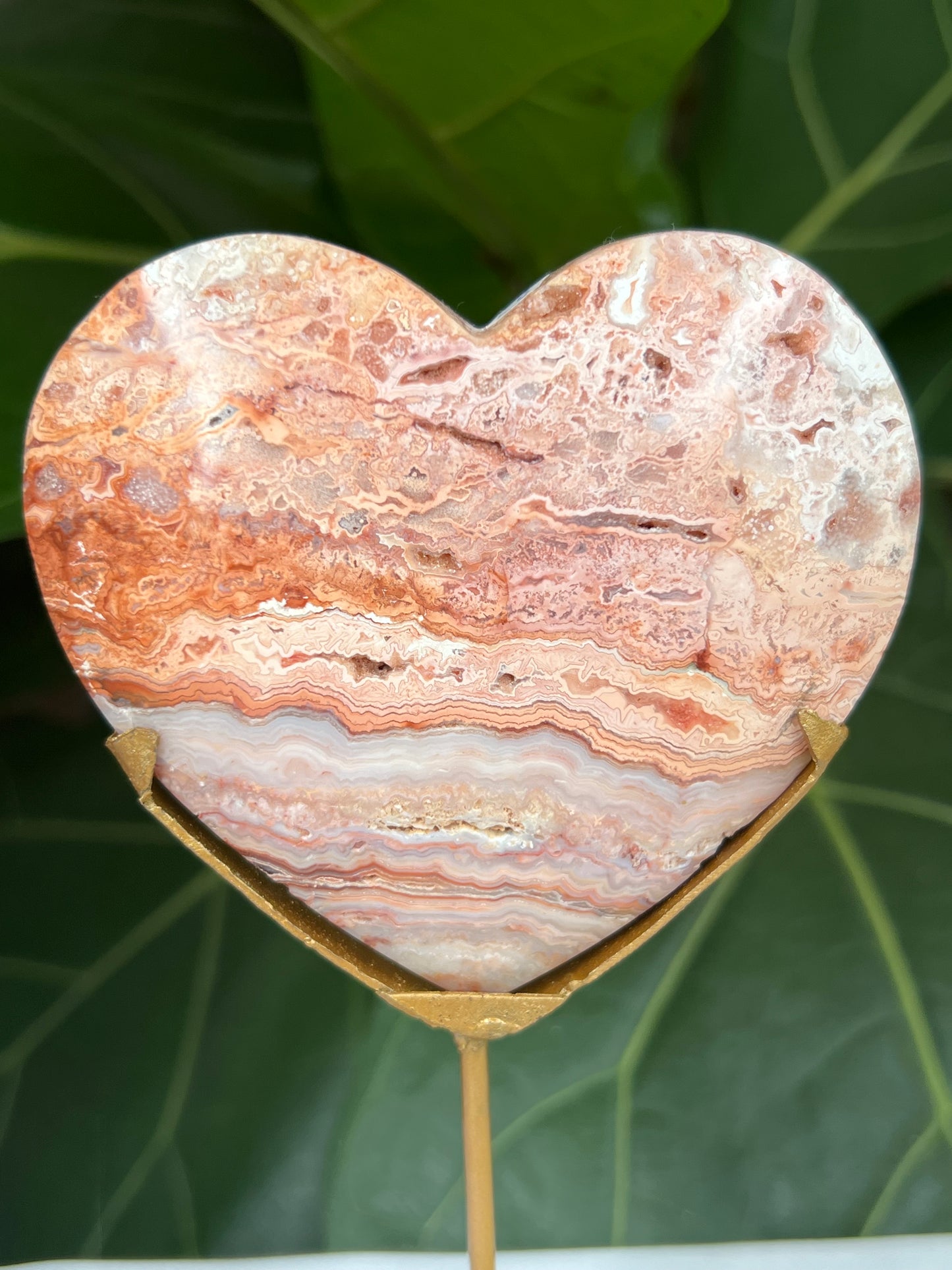 Crazy Lace Agate Heart