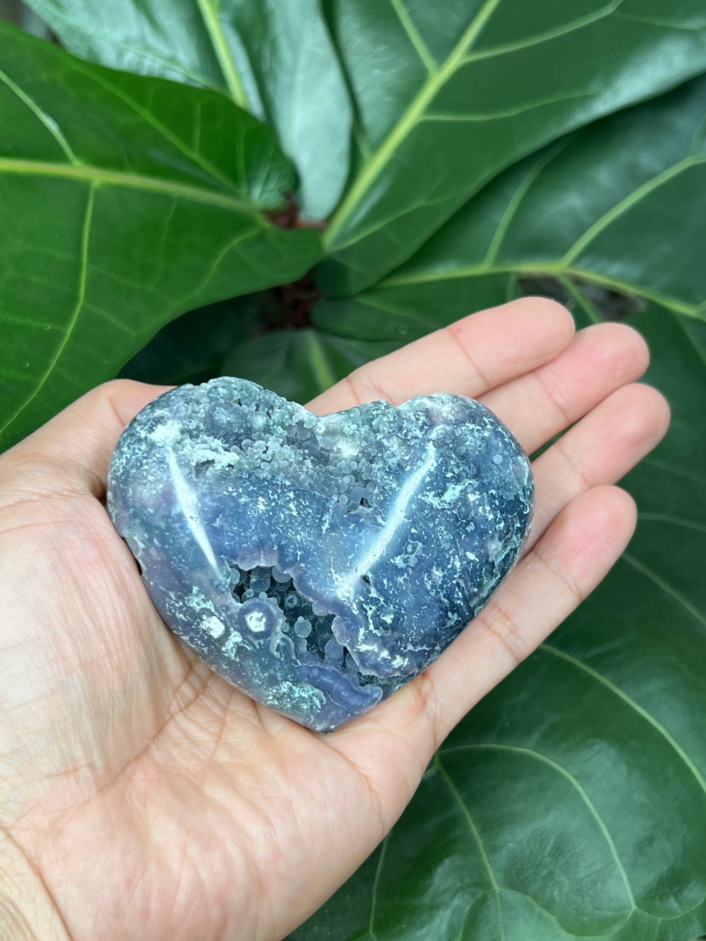 Grape Agate Heart