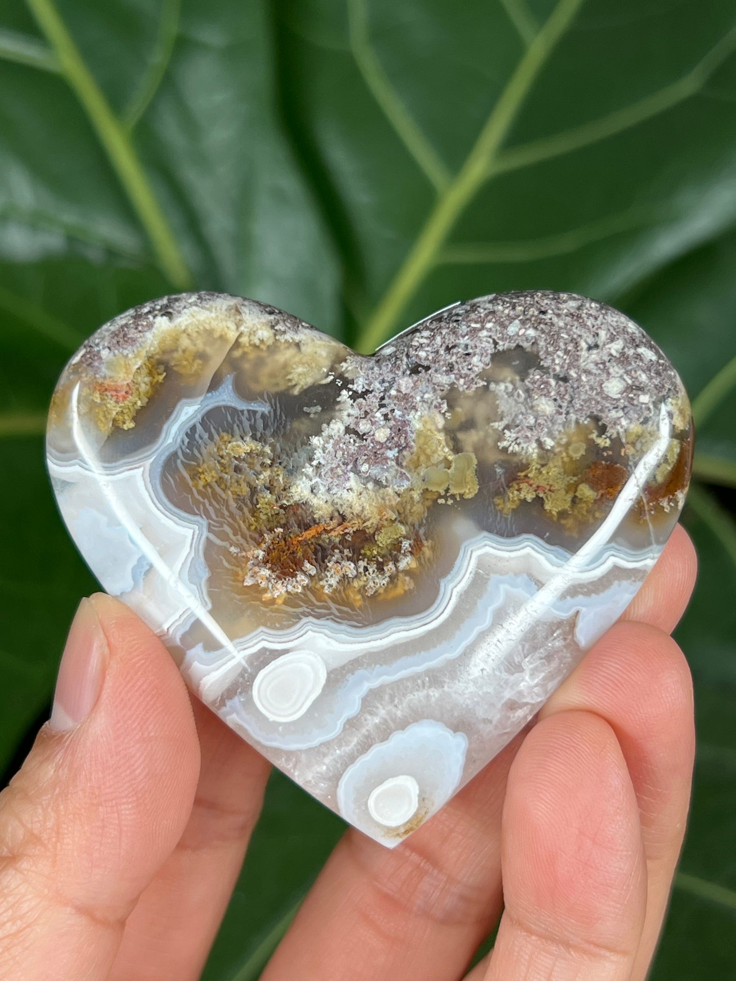 Scenic Moss Agate Heart