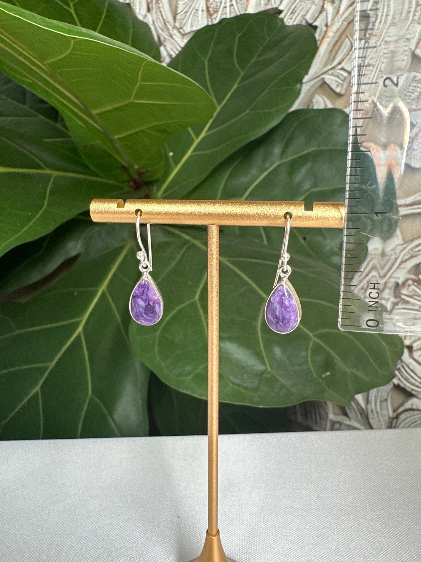 Charoite Dangle Earrings