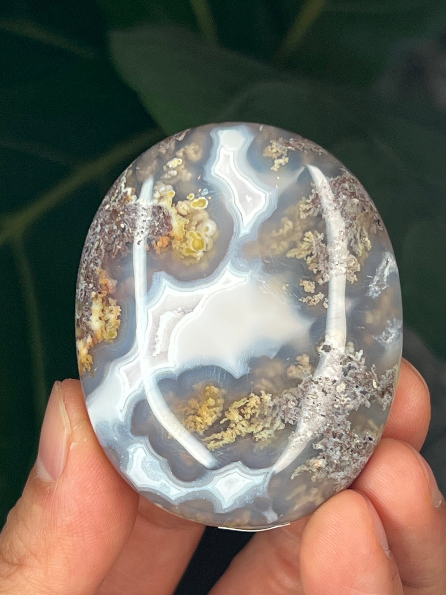 Scenic Moss Agate Palmstone