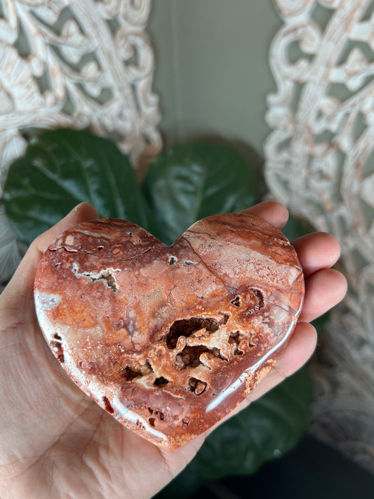 Crazy Lace Agate Heart