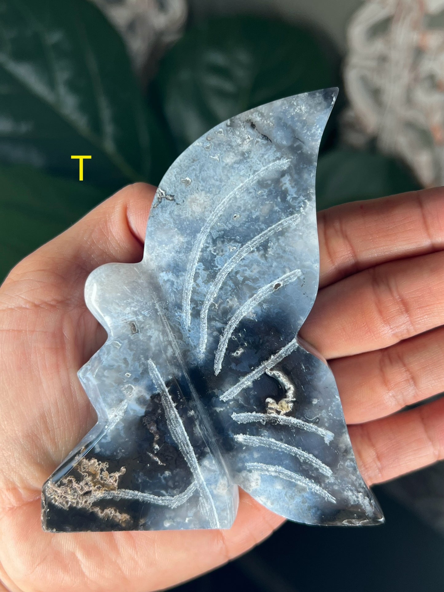 Blue Plume Agate Fairy