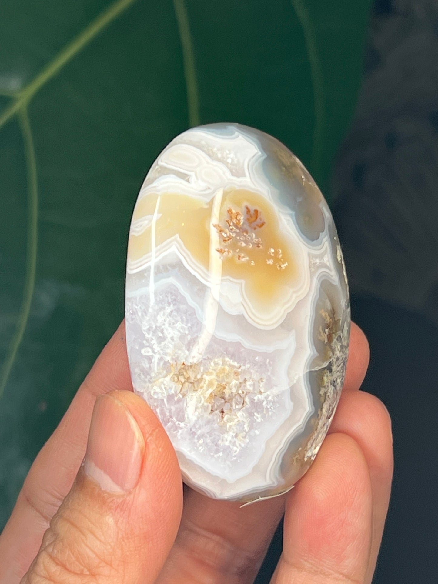 Scenic Moss Agate Palmstone