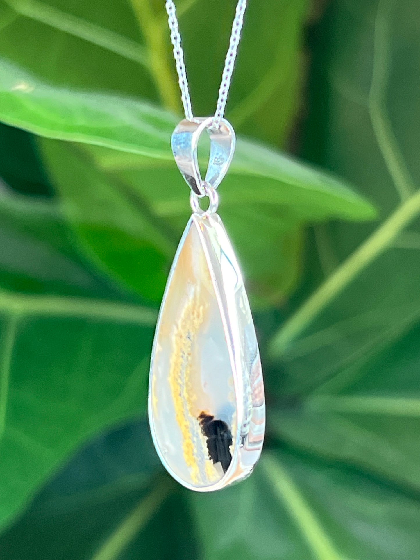 Dendritic Tiger Agate Pendant