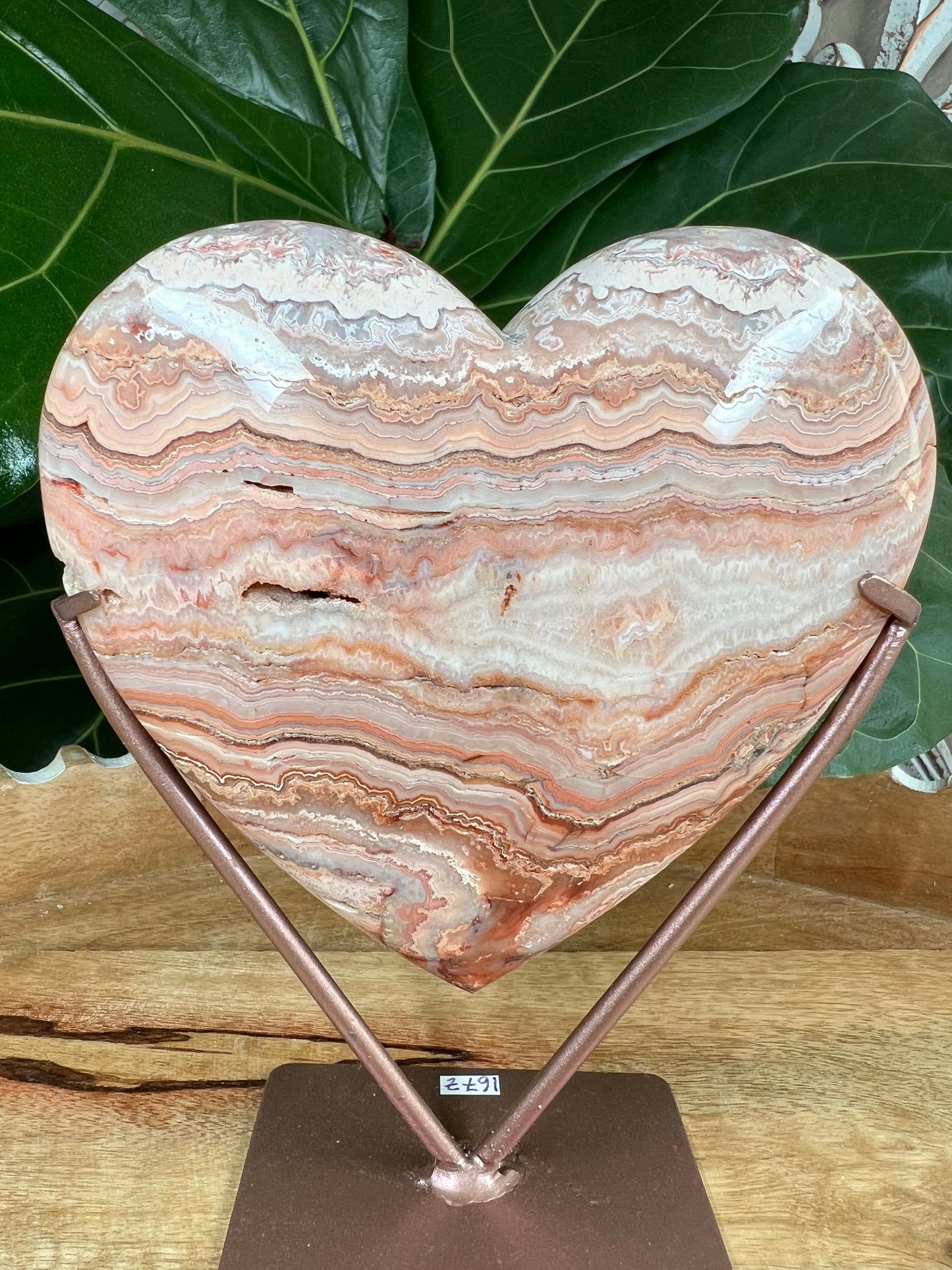 Crazy Lace Agate Heart