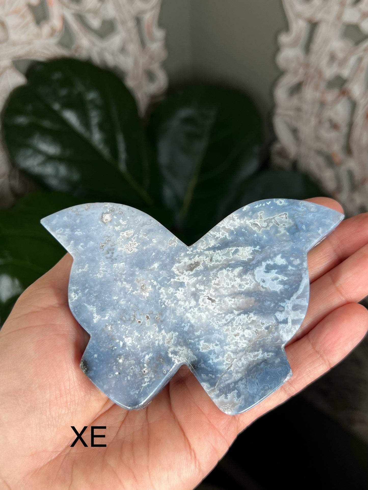 Blue Plume Agate Butterfly