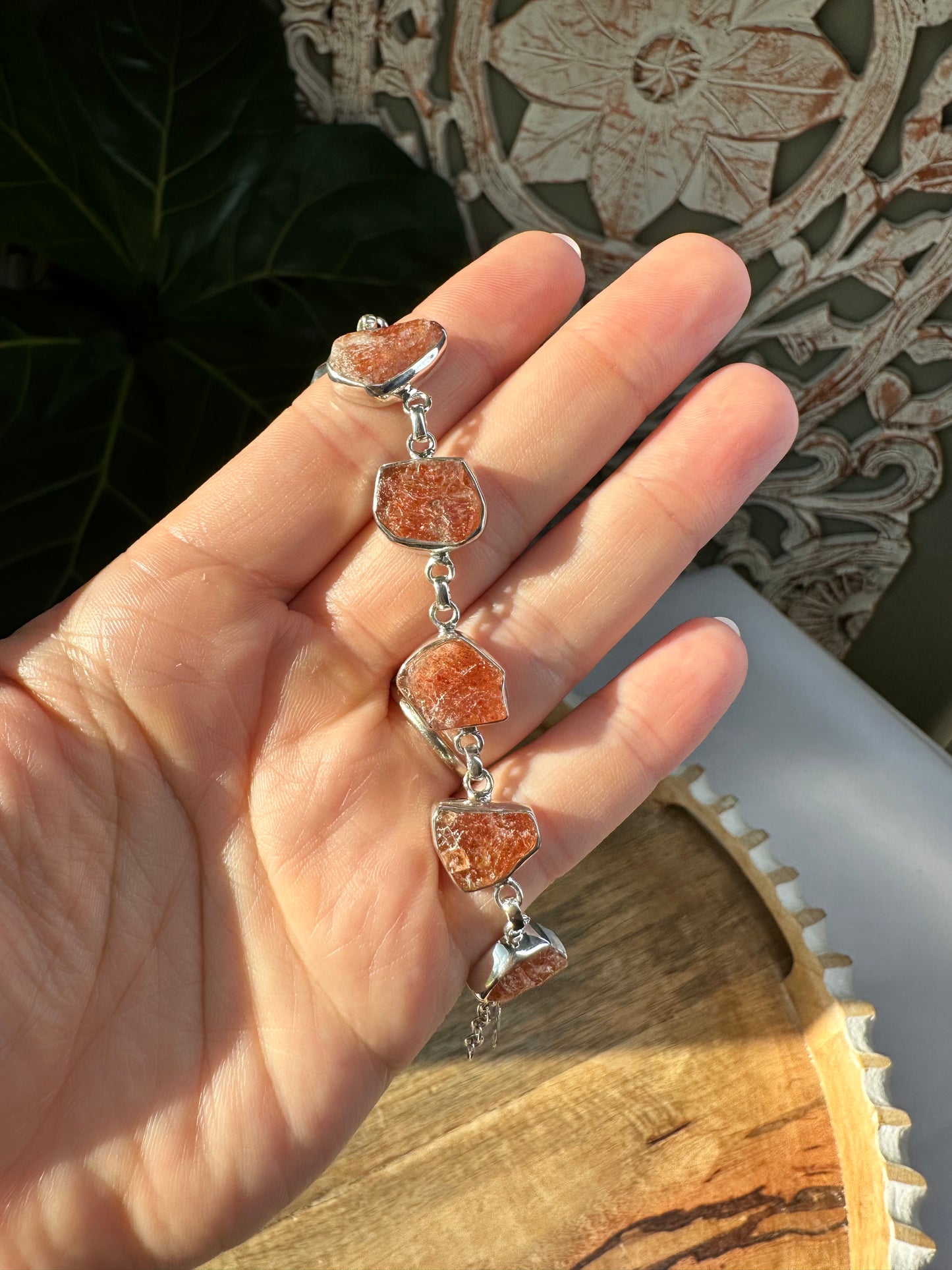 Sunstone Infinity Bracelet