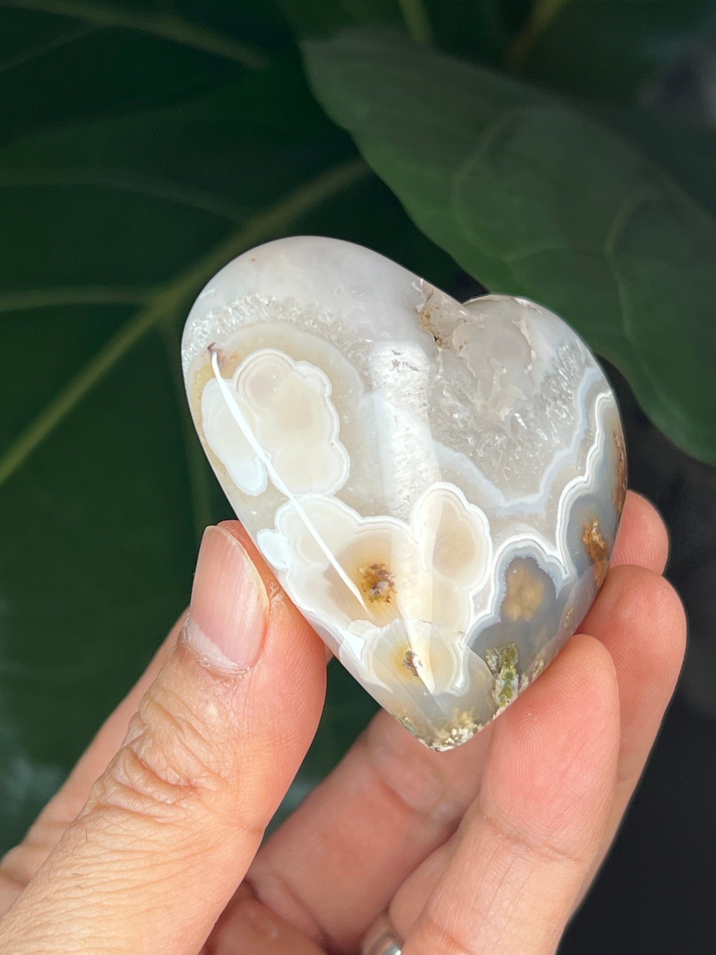 Scenic Moss Agate Heart