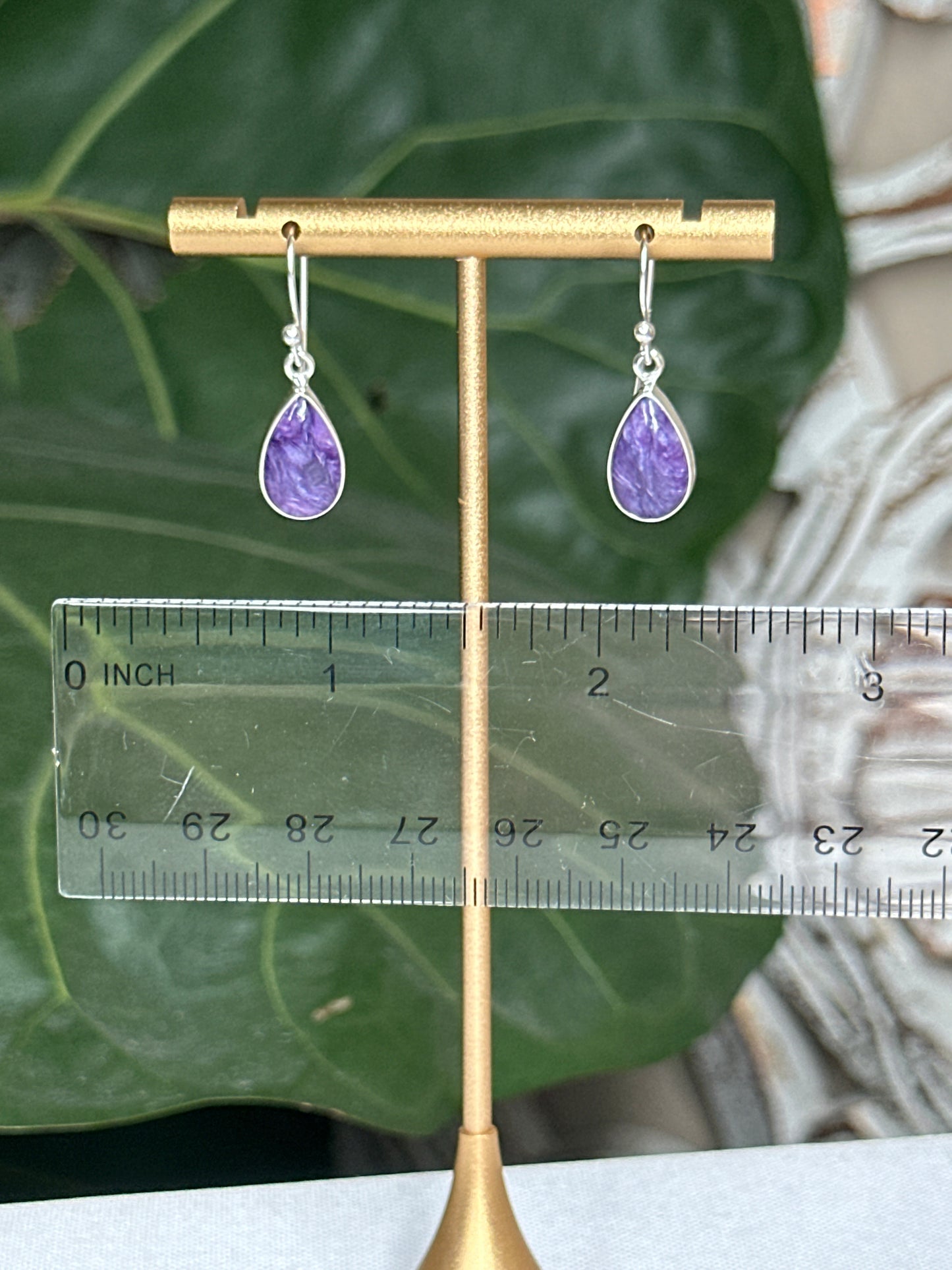 Charoite Dangle Earrings