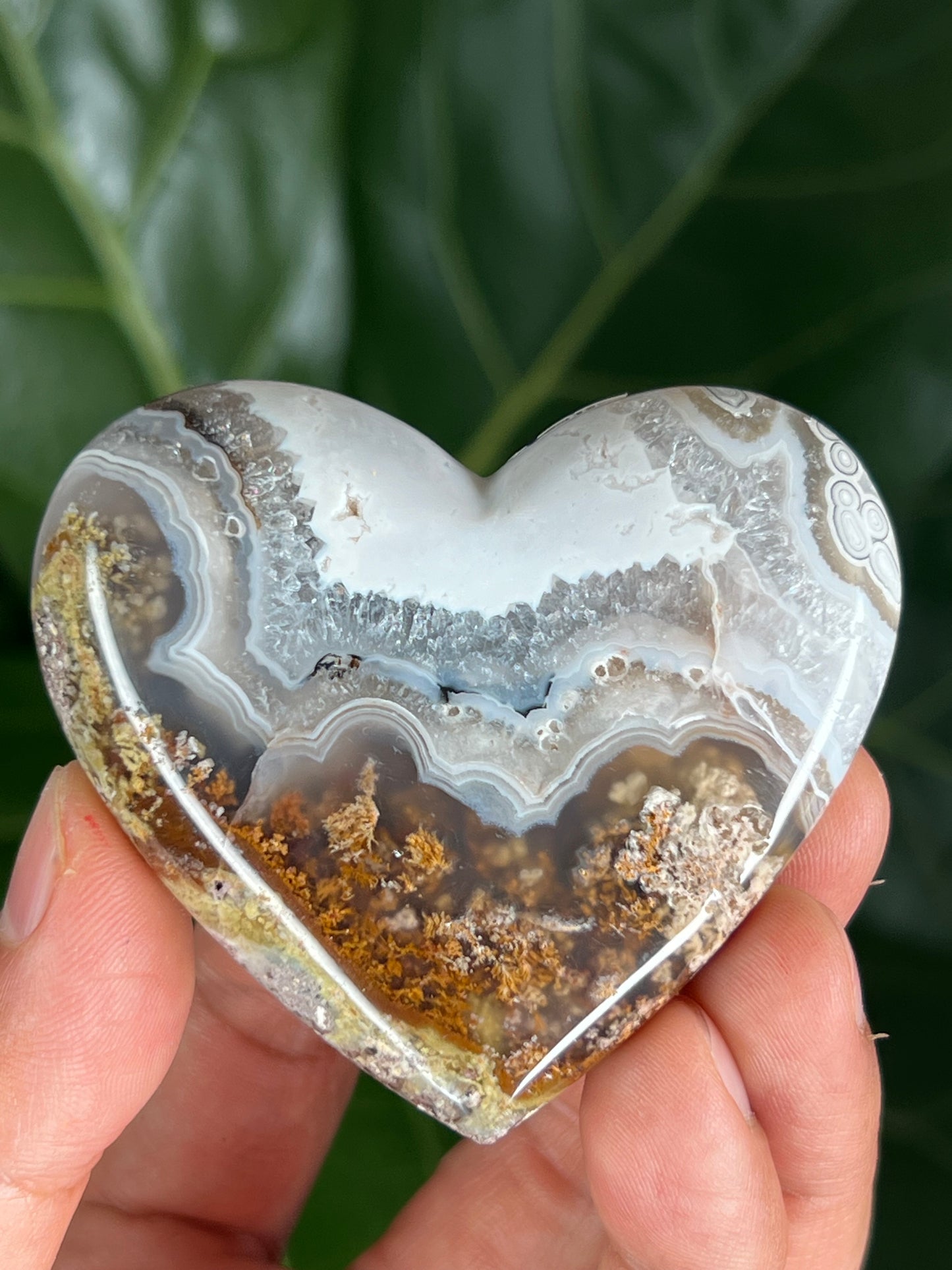 Scenic Moss Agate Heart