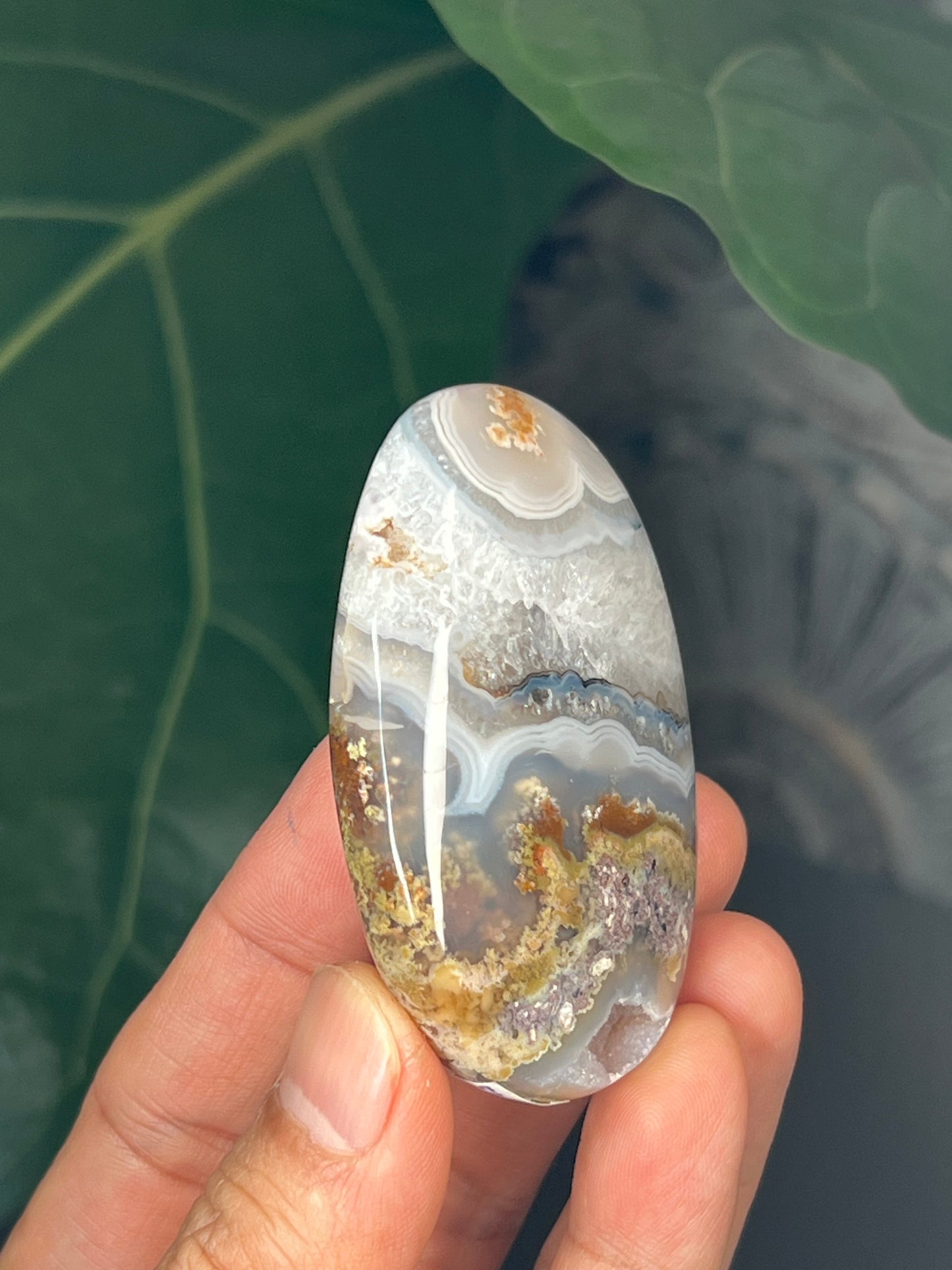 Scenic Moss Agate Palmstone