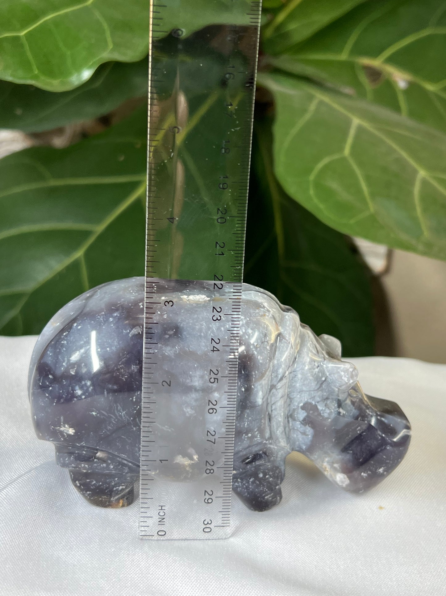 Purple Chalcedony Hippo