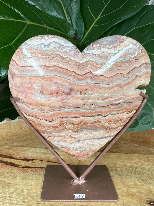 Crazy Lace Agate Heart