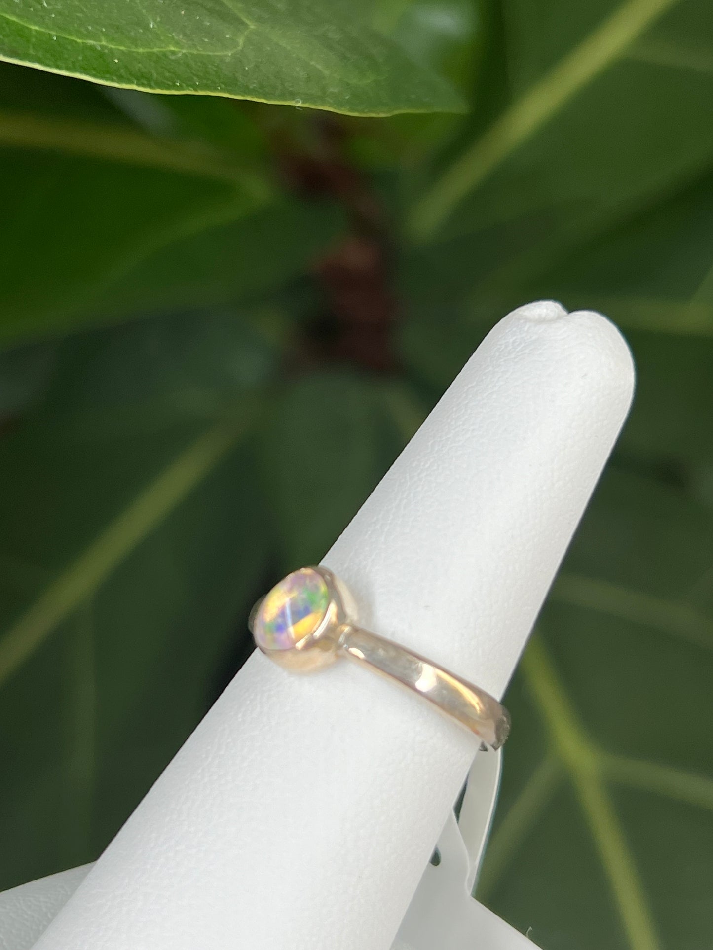 Mexican Fire Opal Ring Size 6.5