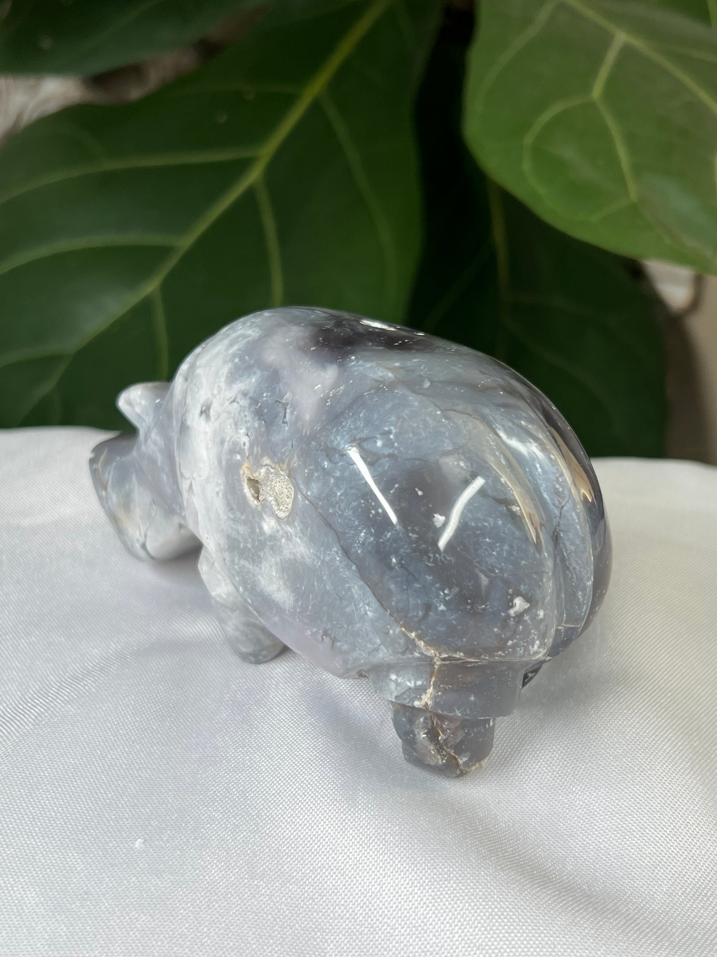 Purple Chalcedony Hippo