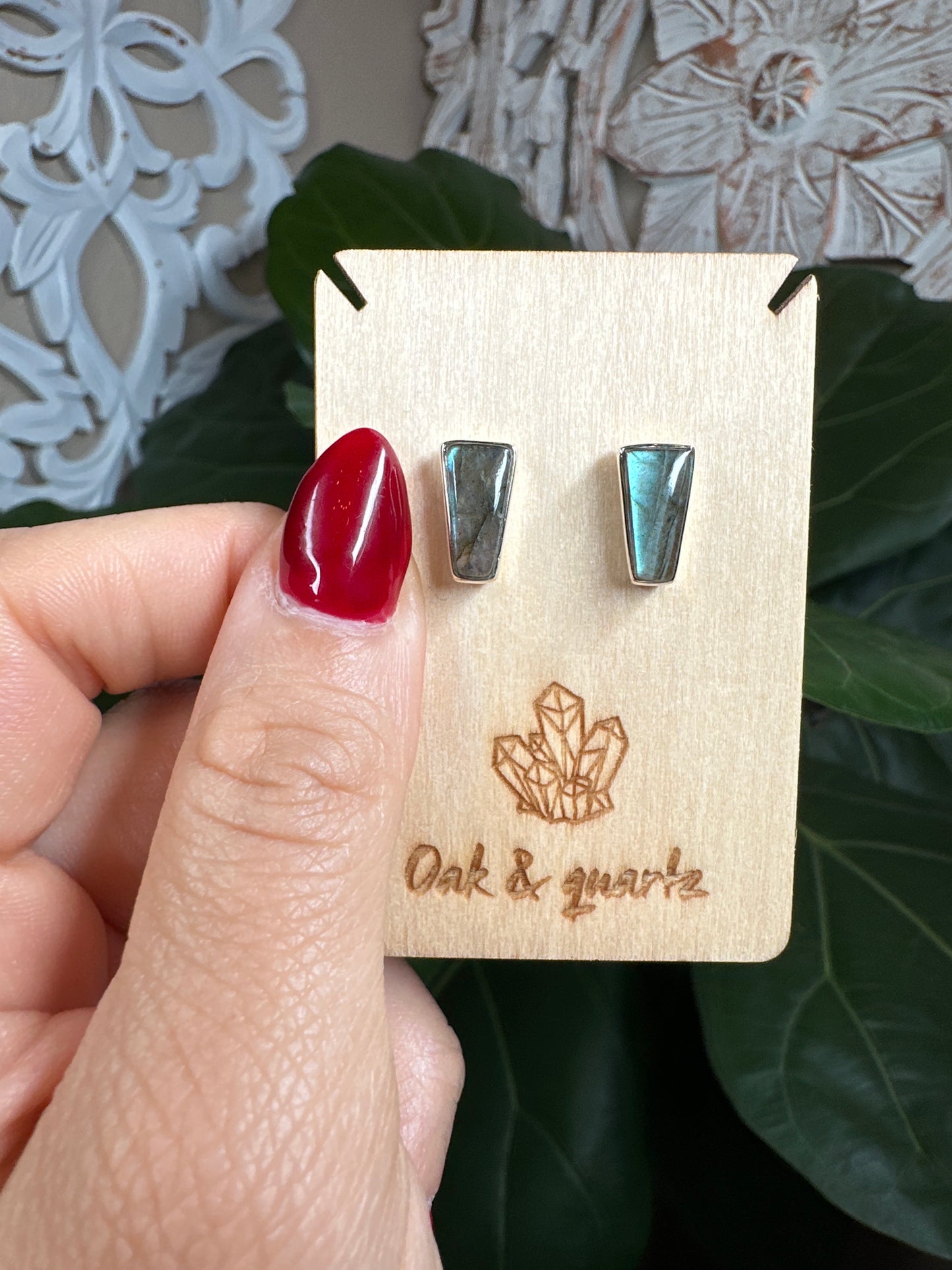 Labradorite Stud Earrings