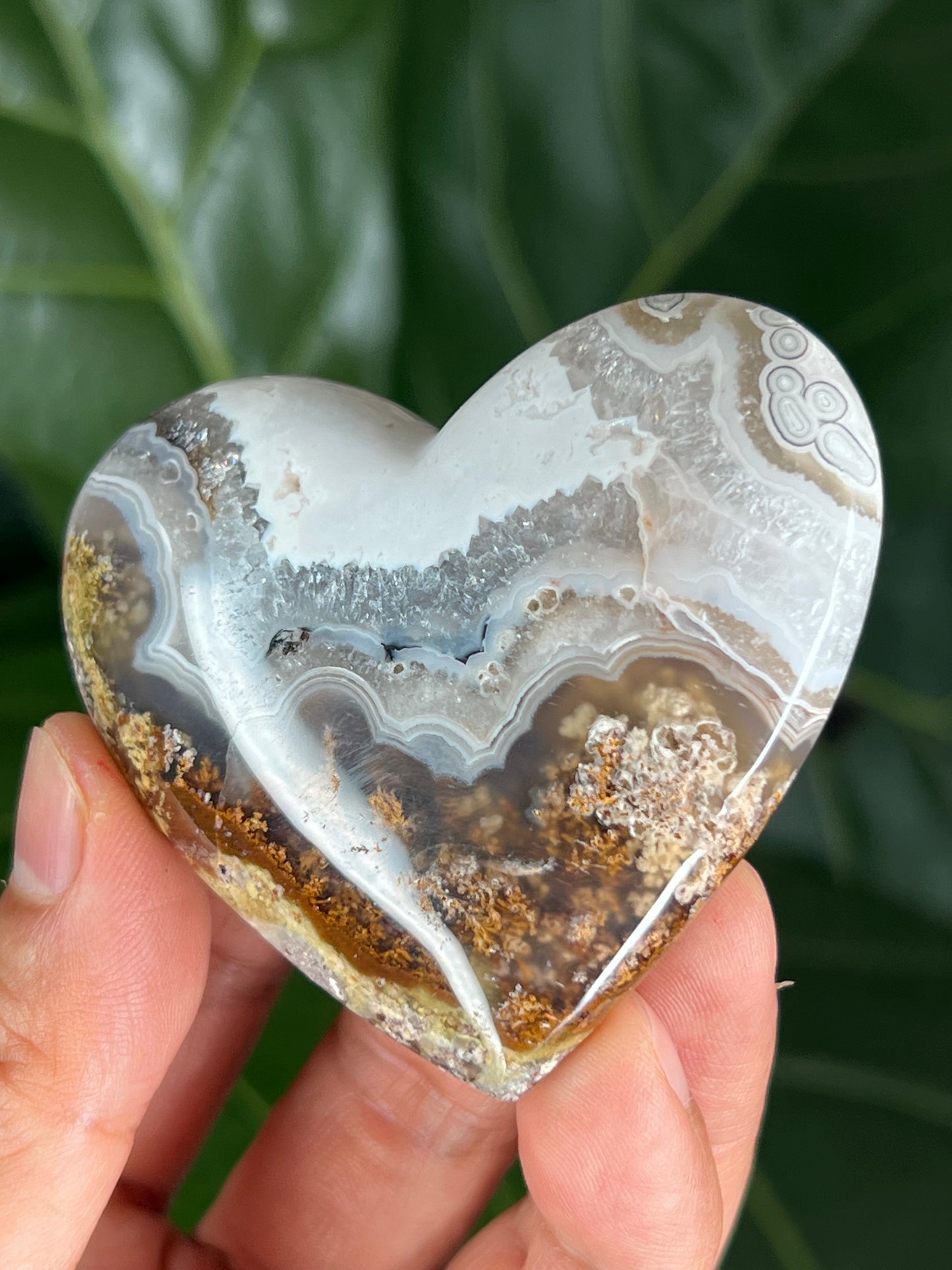 Scenic Moss Agate Heart