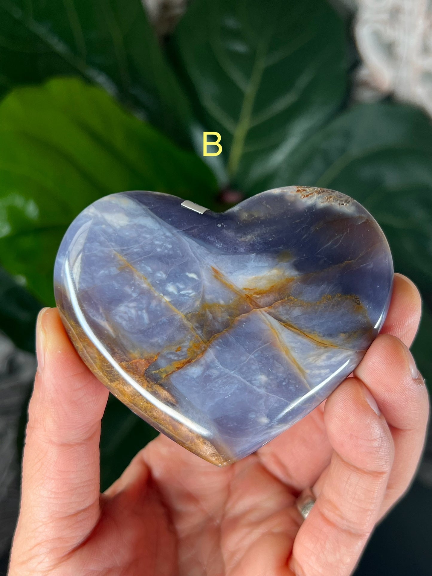 Purple Chalcedony Heart