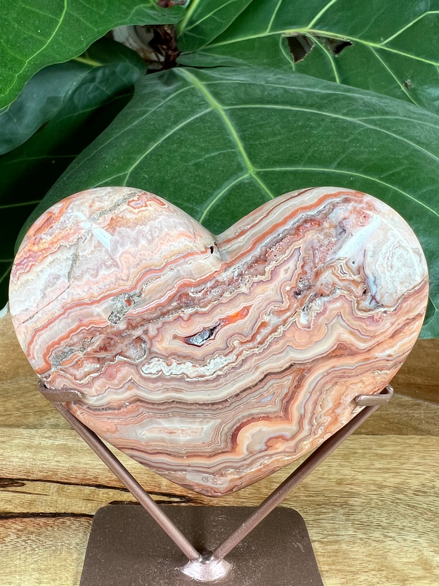 Crazy Lace Agate Heart