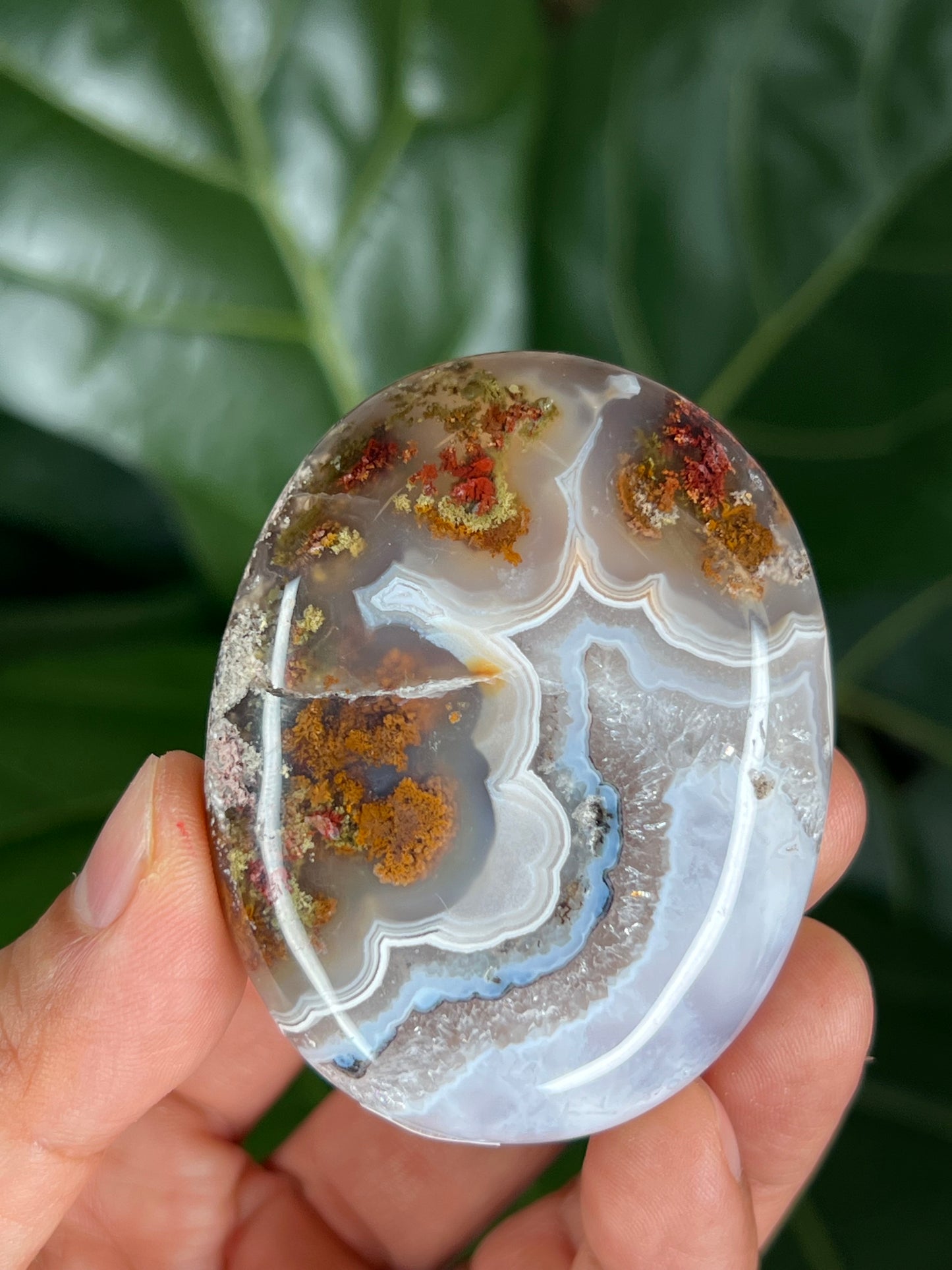 Scenic Moss Agate Palmstone