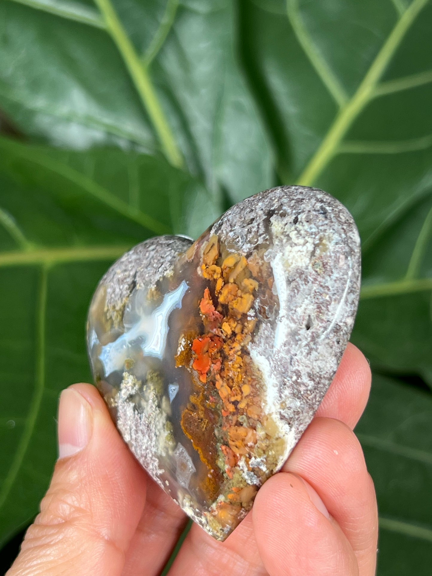 Scenic Moss Agate Heart