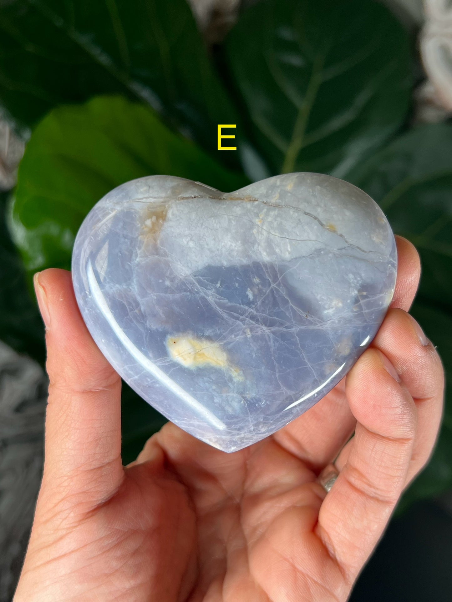 Purple Chalcedony Heart