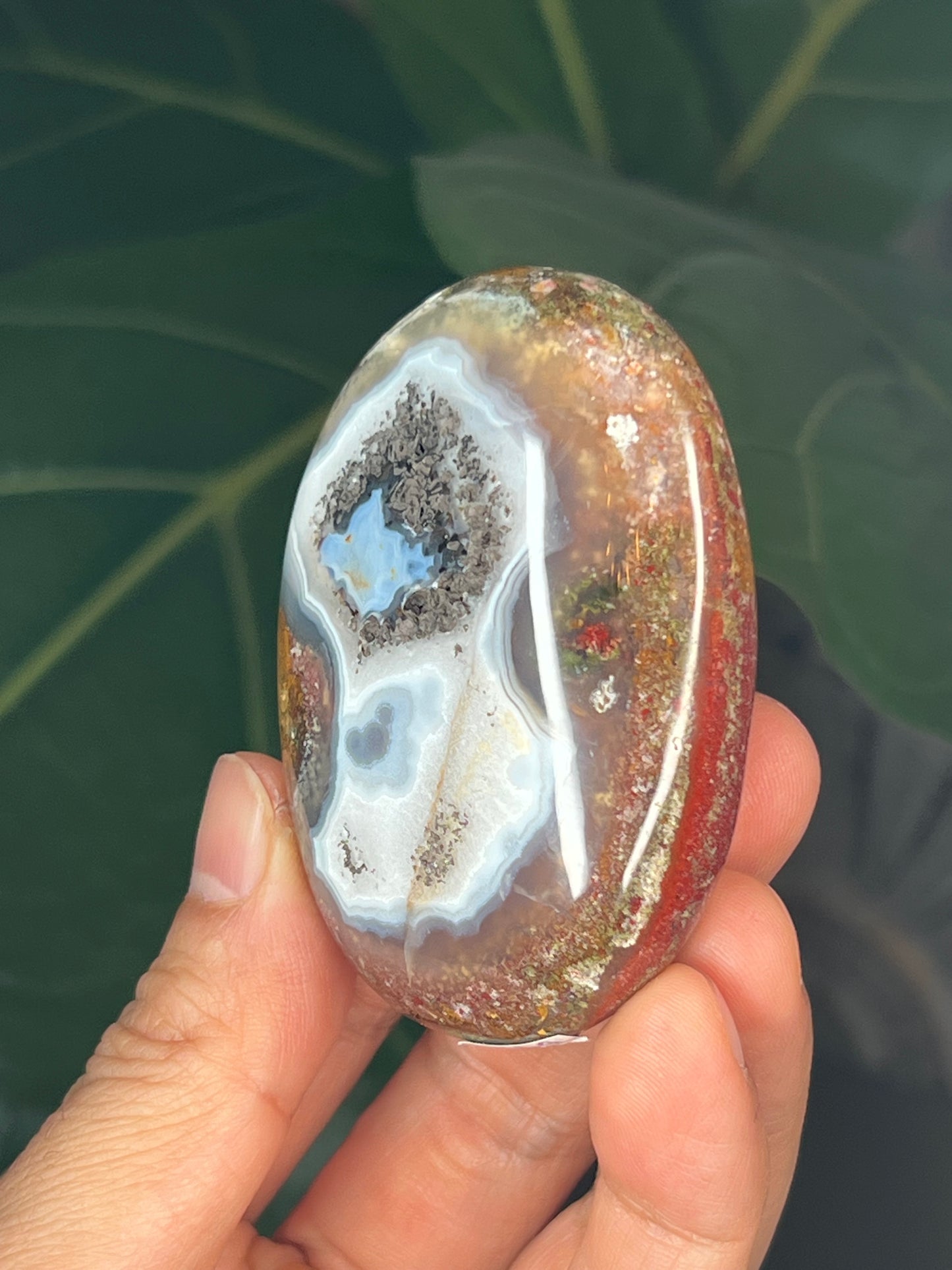 Scenic Moss Agate Palmstone