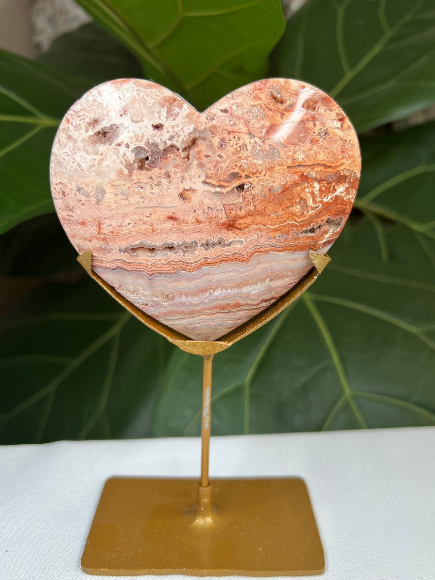 Crazy Lace Agate Heart