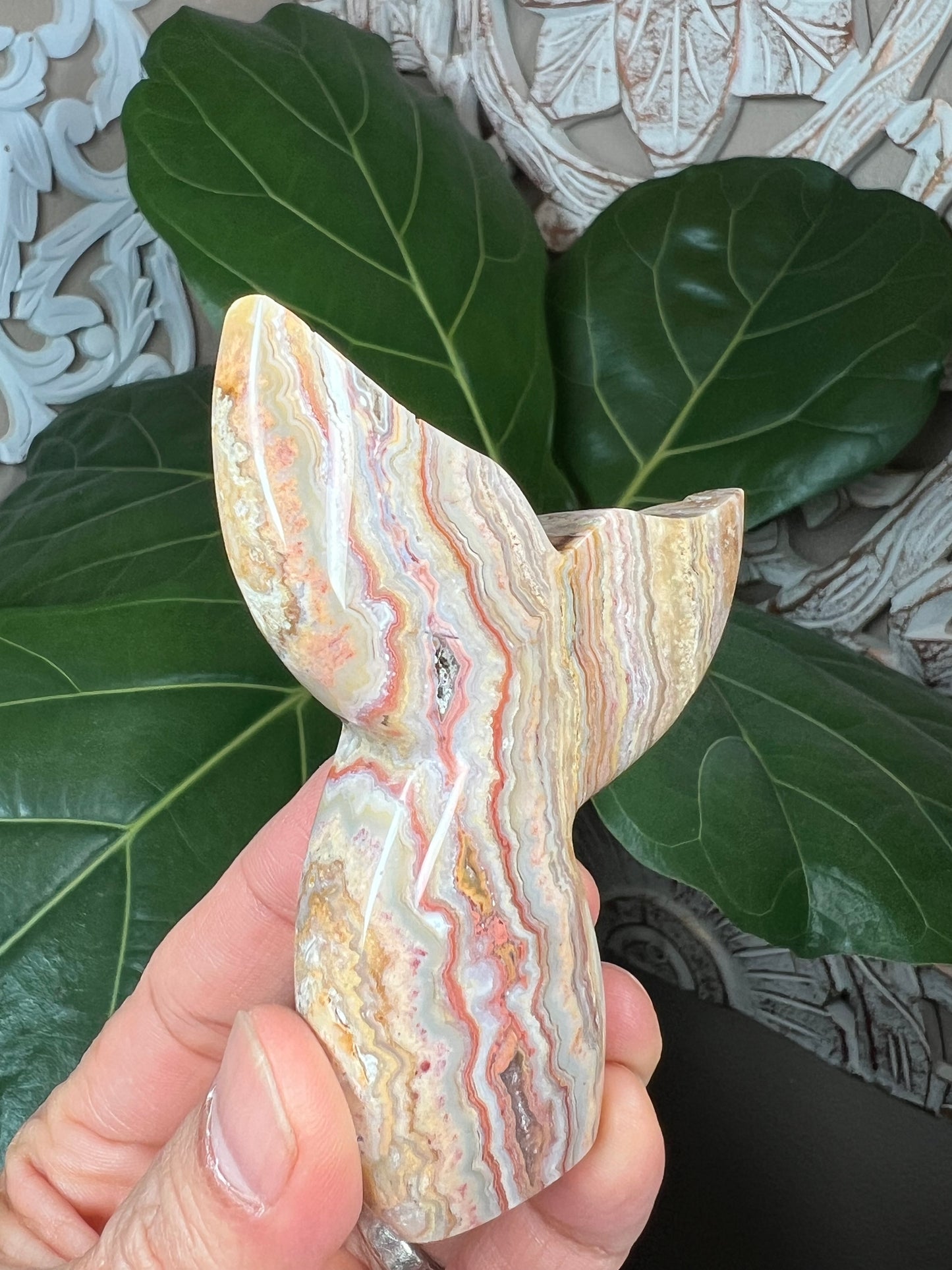 Crazy Lace Agate Mermaid tail