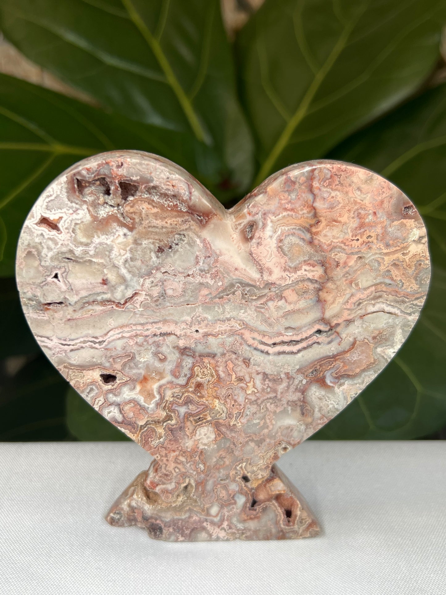 Crazy Lace Agate Heart