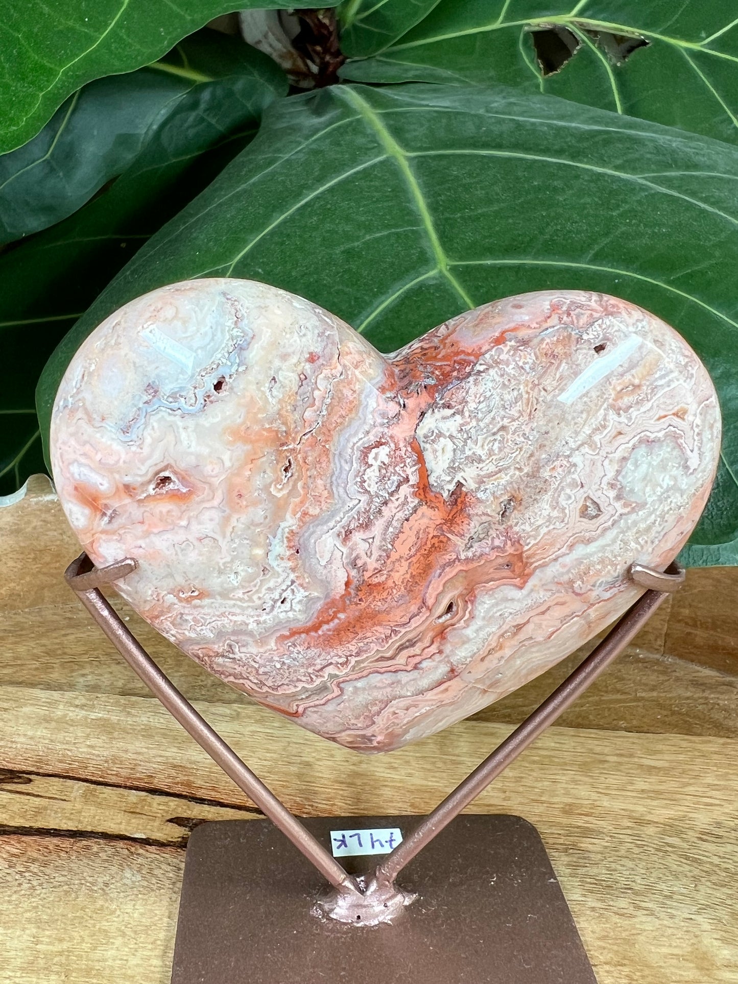 Crazy Lace Agate Heart