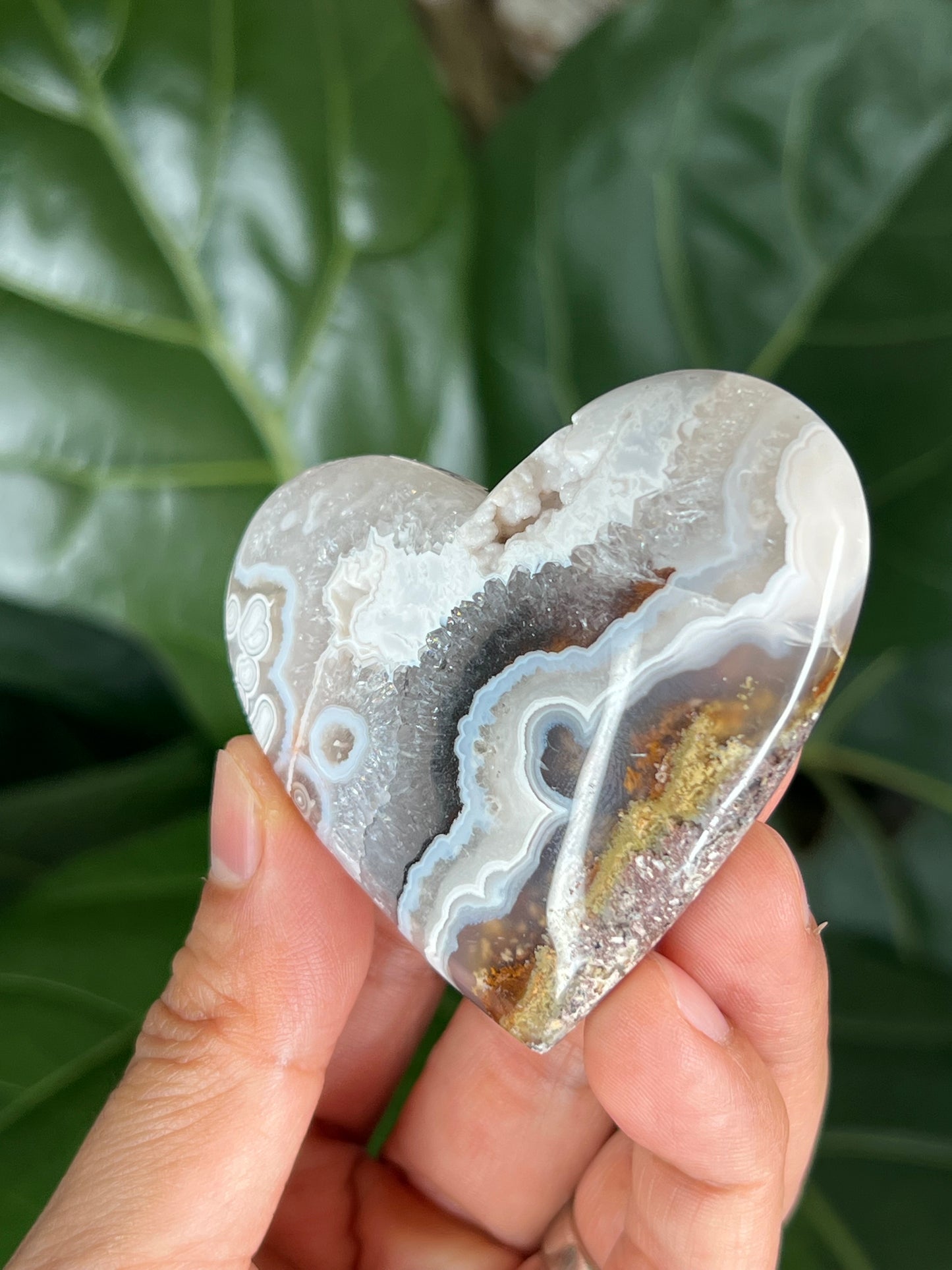 Scenic Moss Agate Heart