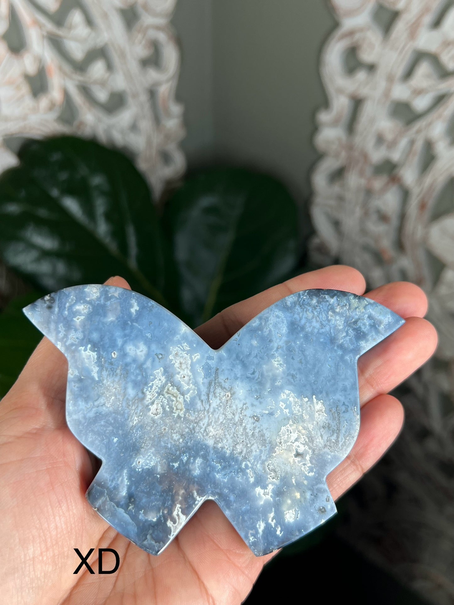 Blue Plume Agate Butterfly