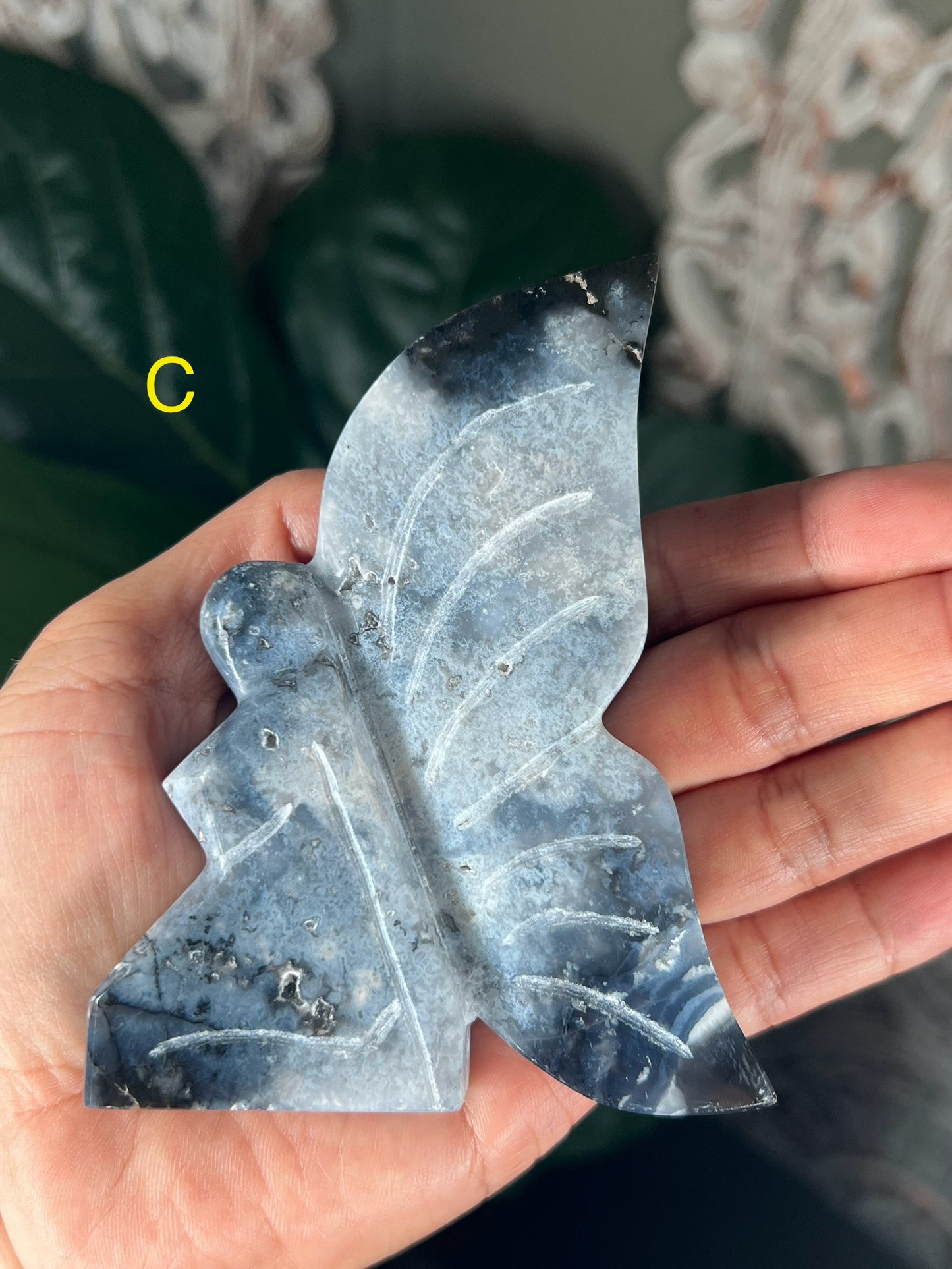 Blue Plume Agate Fairy