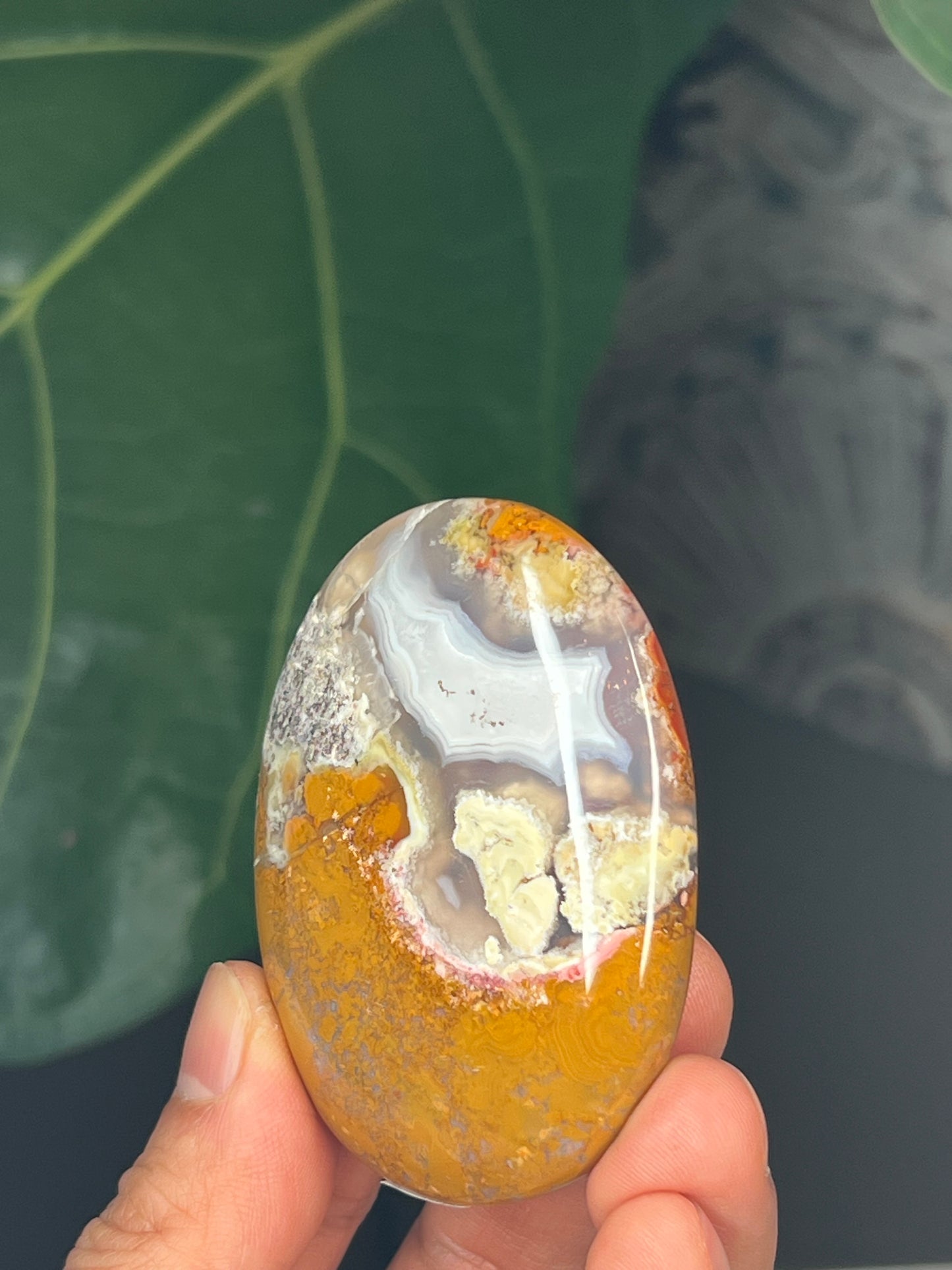 Scenic Moss Agate Palmstone