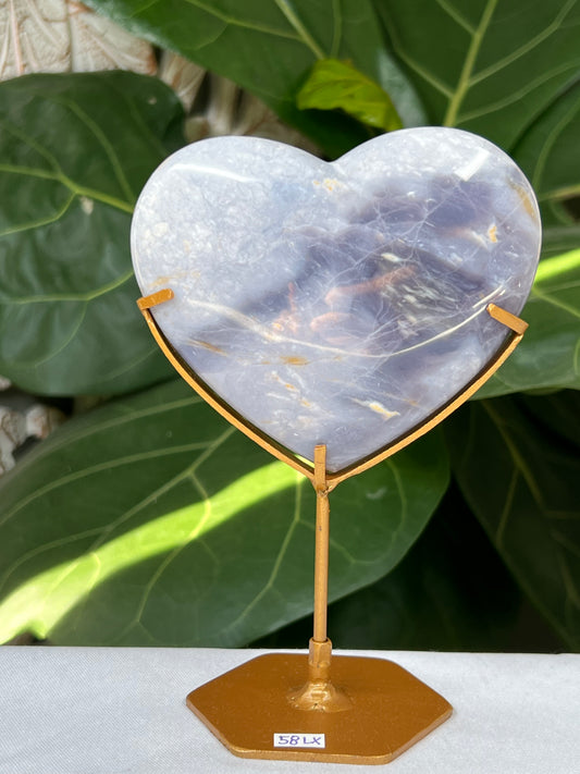 Purple Chalcedony Heart