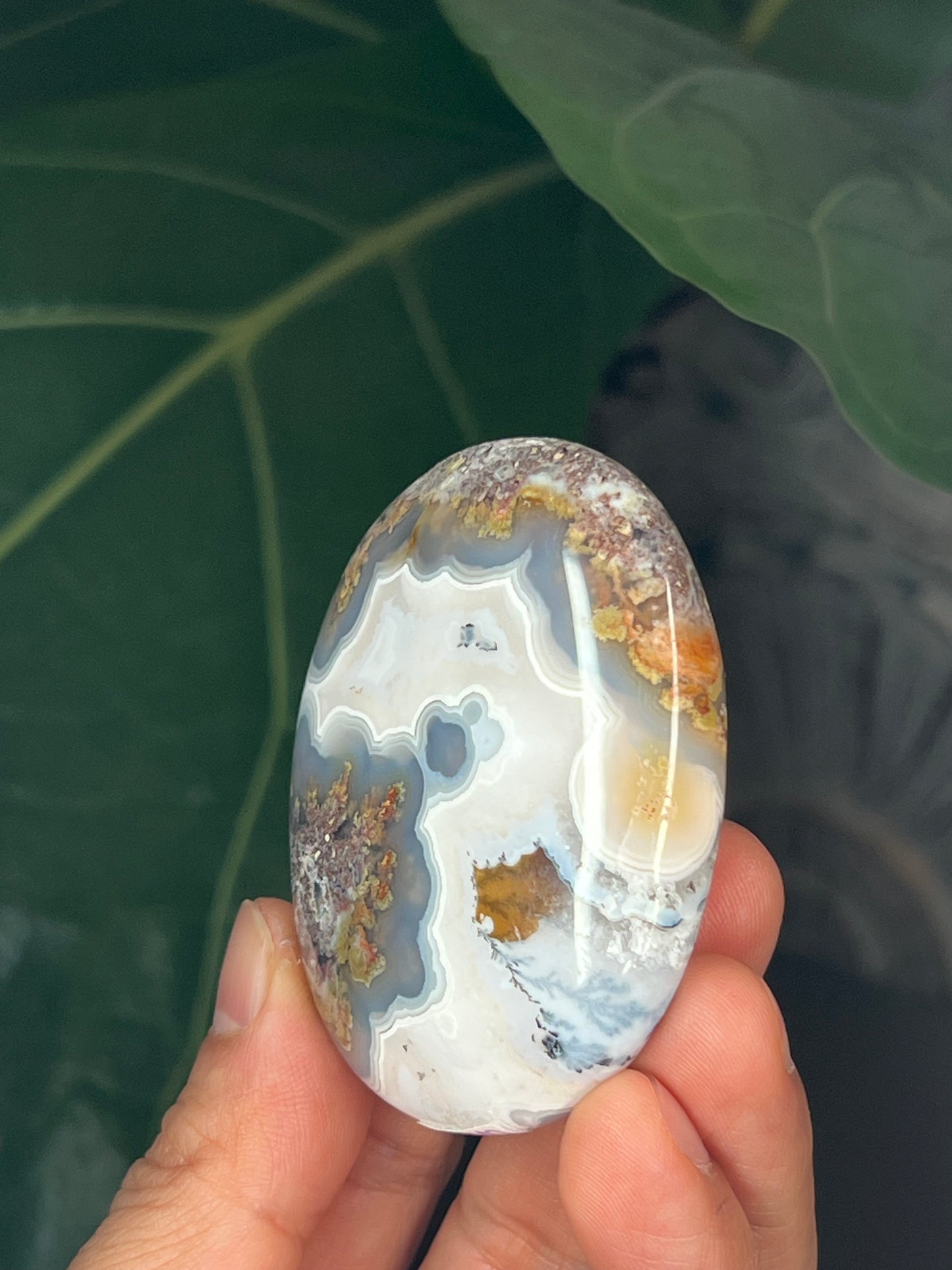 Scenic Moss Agate Palmstone