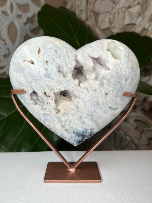 Dendritic Agate Heart