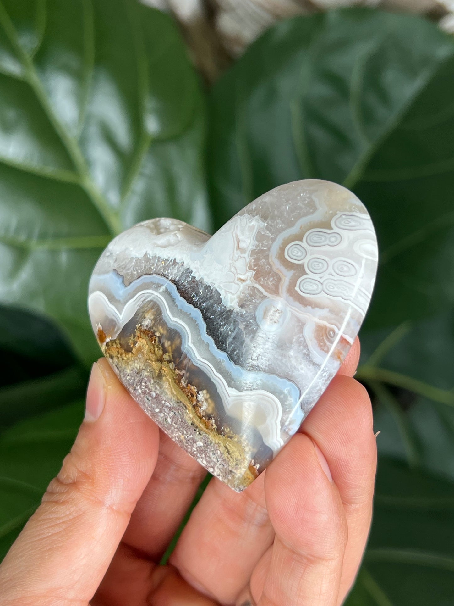 Scenic Moss Agate Heart