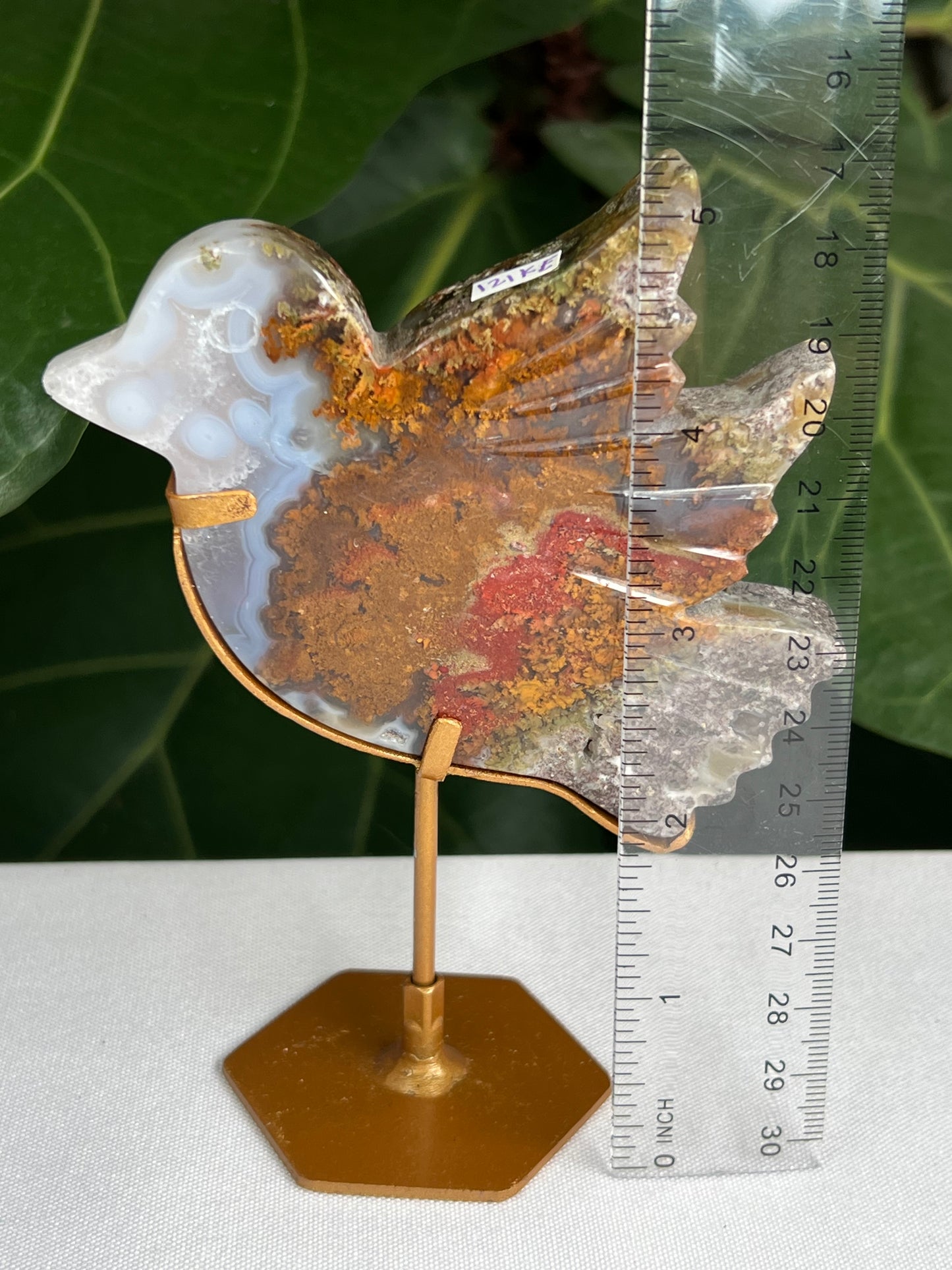 Scenic Moss Agate Bird