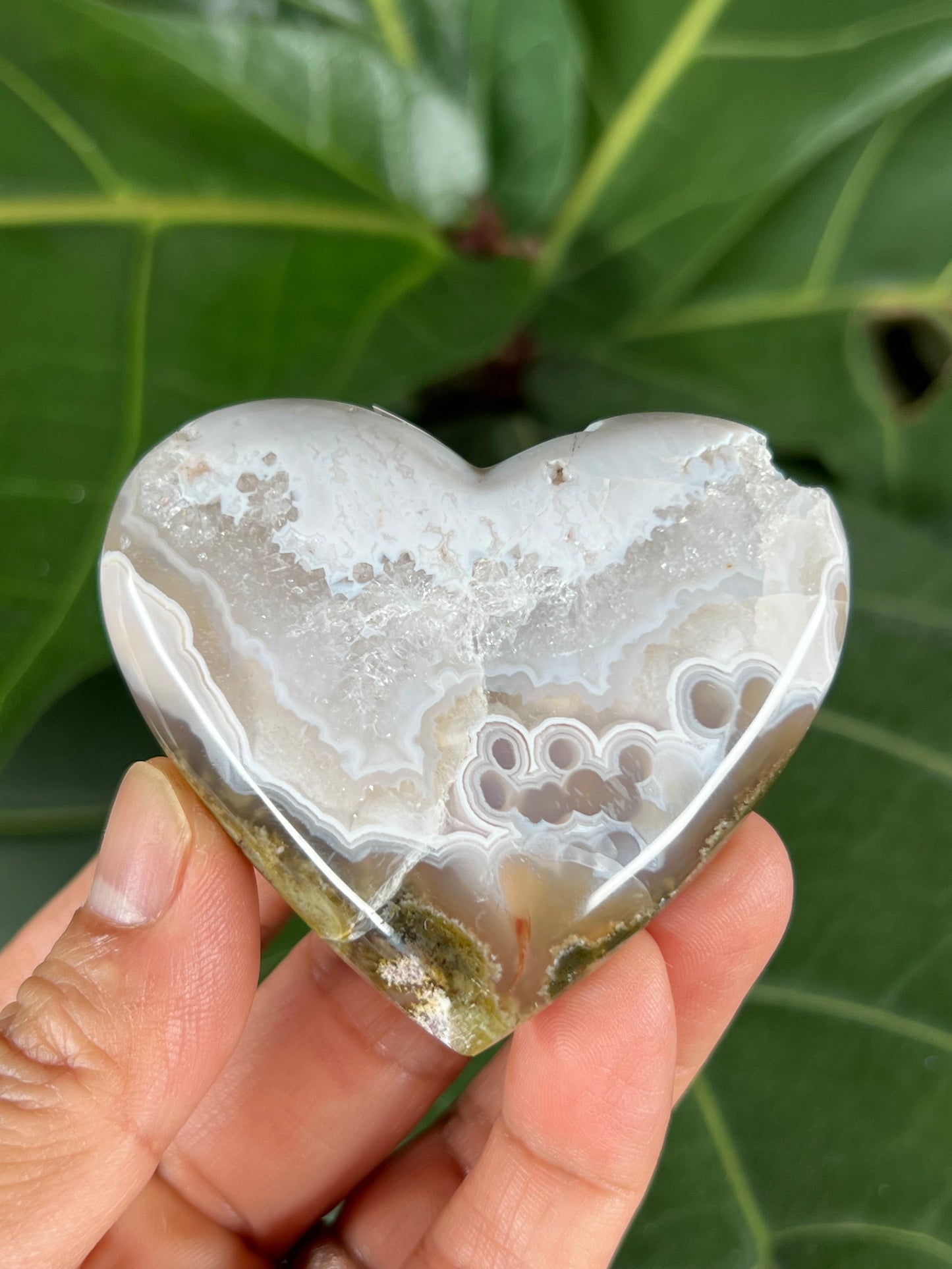 Scenic Moss Agate Heart