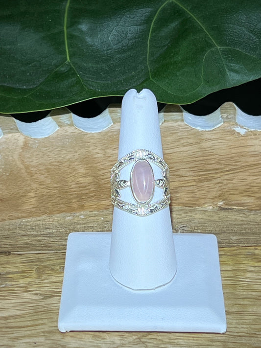 Rose Quartz Cuff Ring