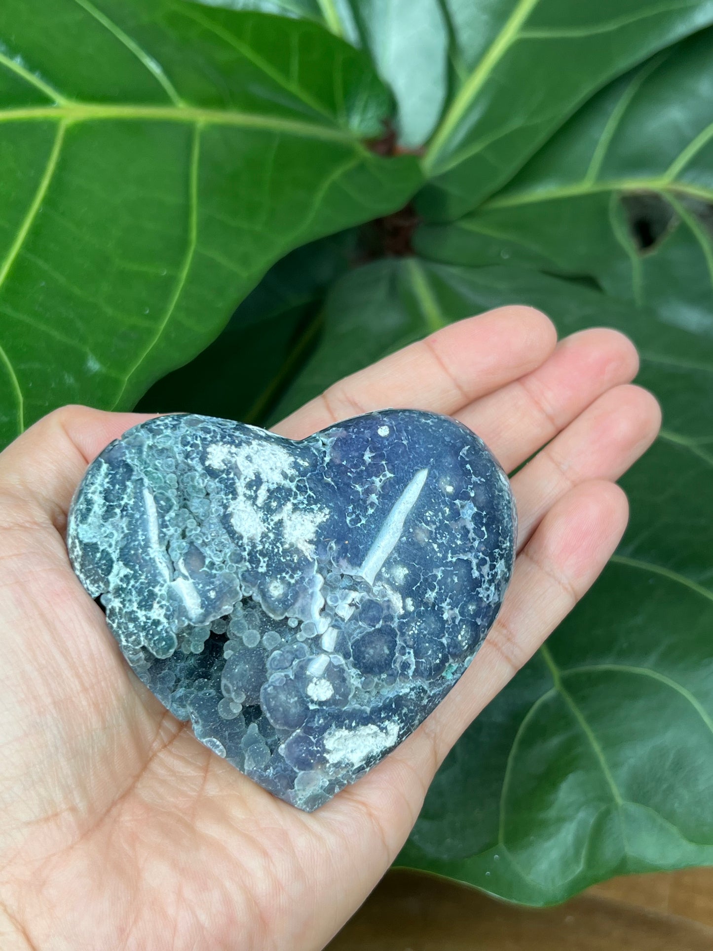 Grape Agate Heart