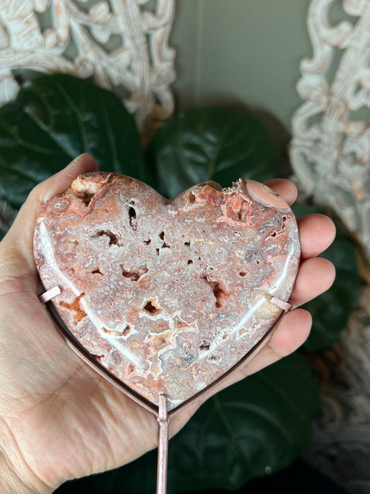 Crazy Lace Agate Heart