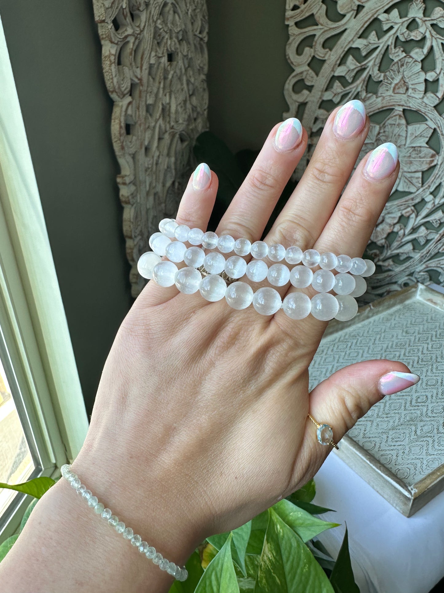 Selenite Beaded Bracelets