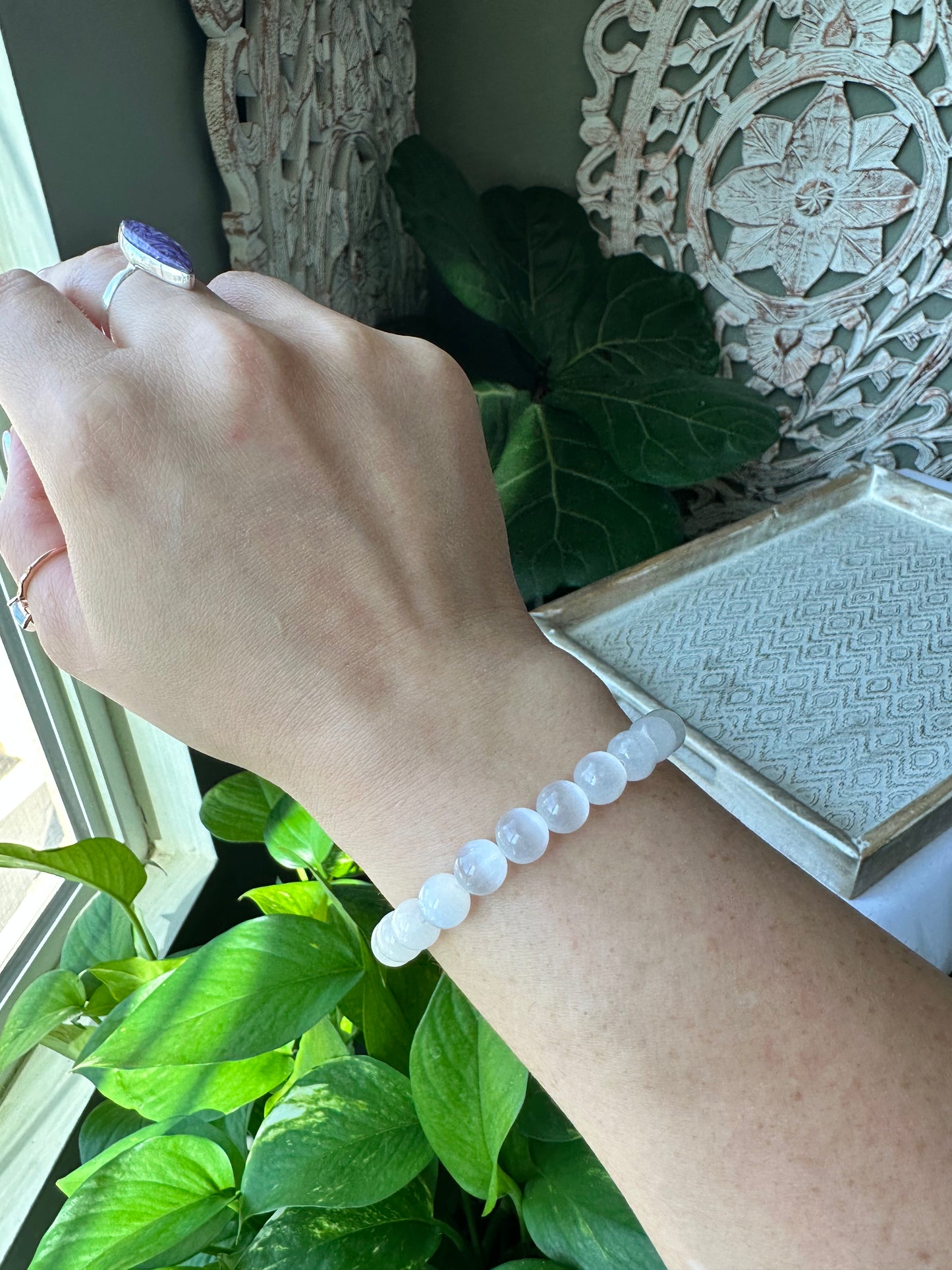 Selenite Beaded Bracelets