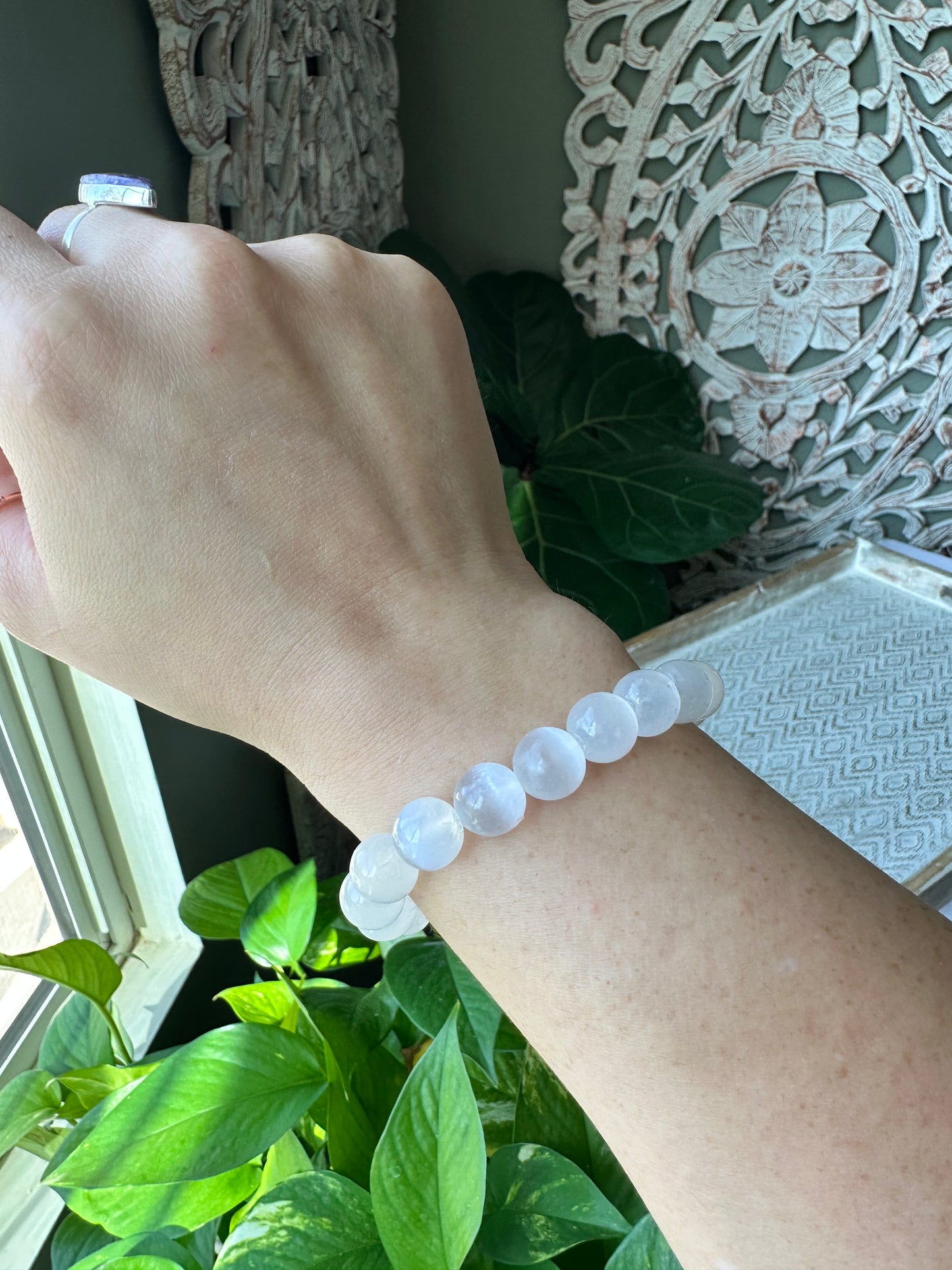 Selenite Beaded Bracelets