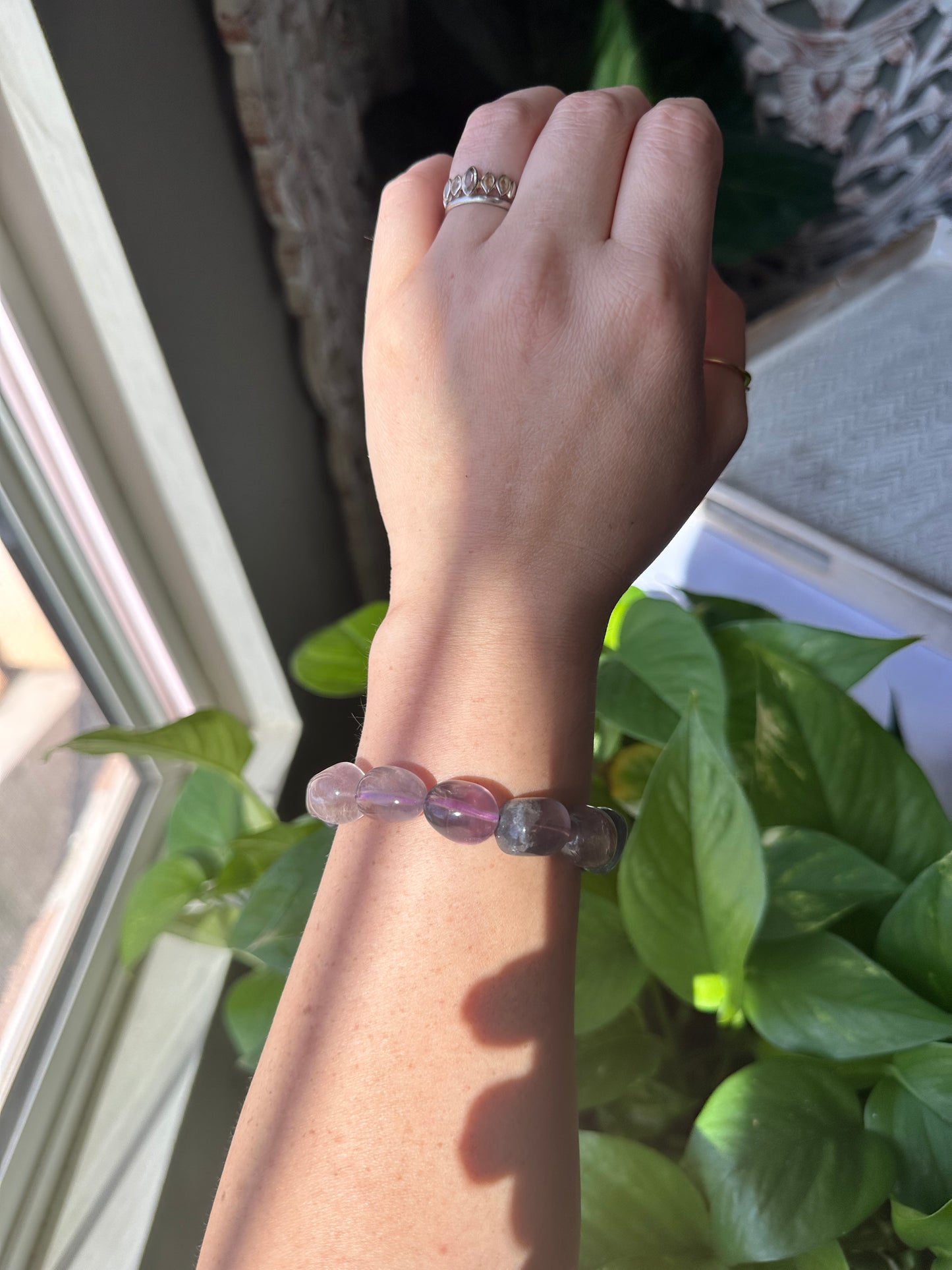 Fluorite Tumble Beaded Bracelet