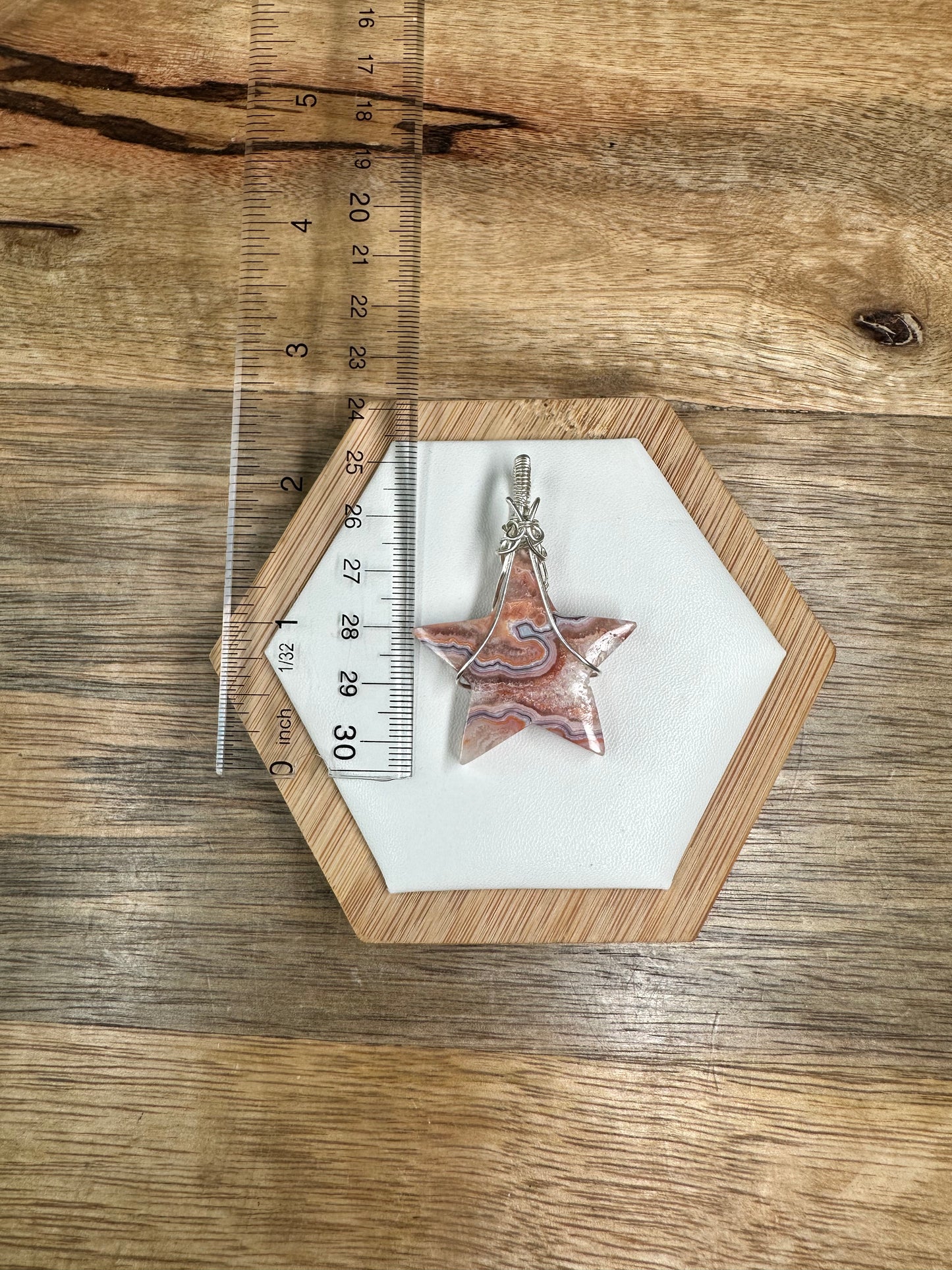 Crazy Lace Agate Star Necklaces